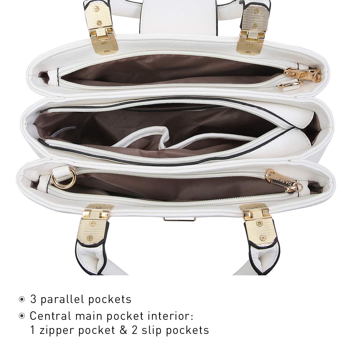 Foto 5 pulgar | Bolso Dasein De Piel Vegana Con Asa En La Parte Superior - Venta Internacional.