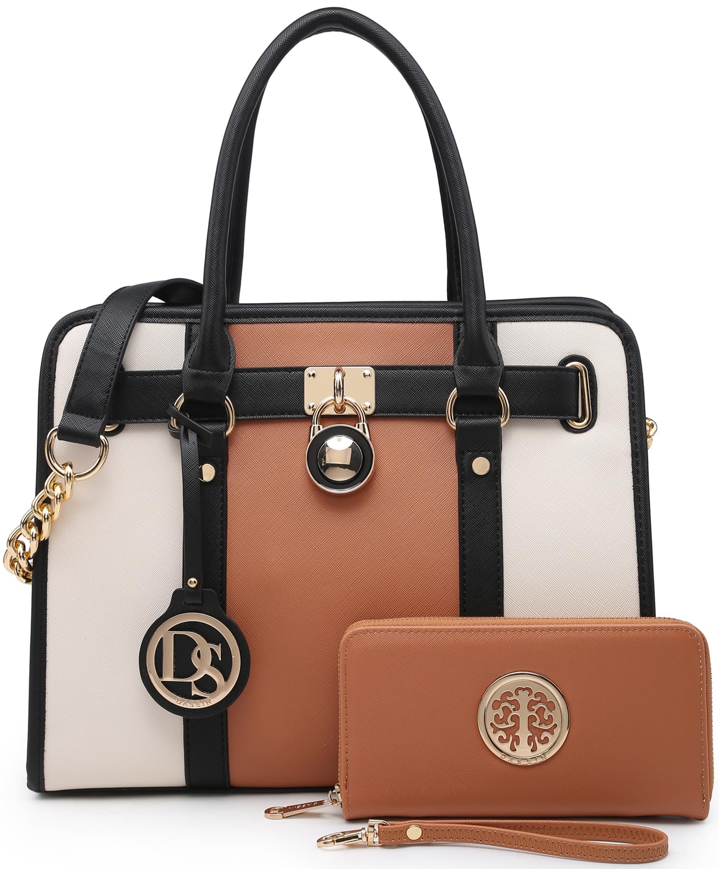 Bolso De Mano Dasein De Piel Vegana Bicolor Para Mujer - Venta Internacional.