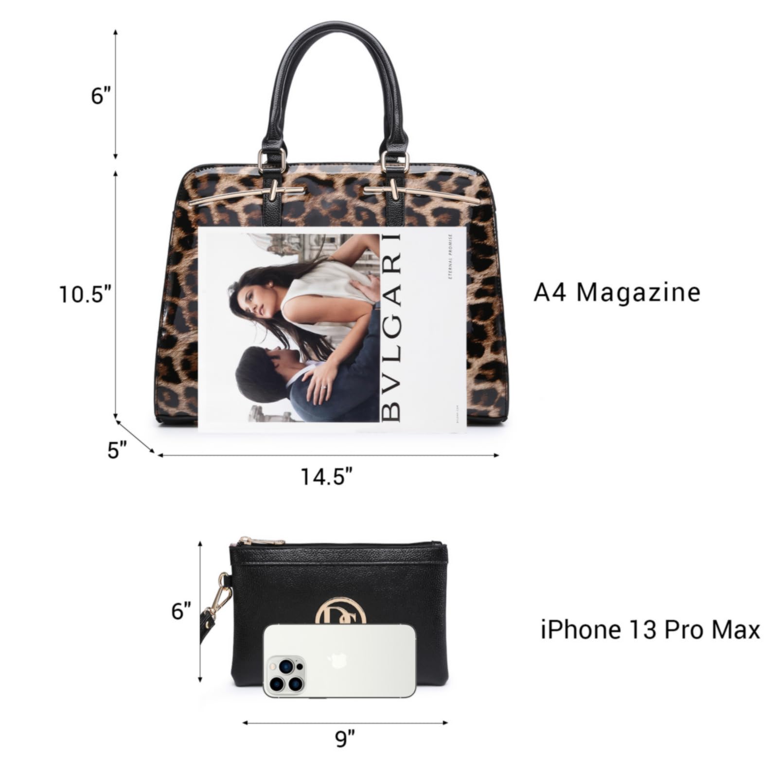 Foto 4 pulgar | Bolso De Mano Dasein Fashion De Piel Sintética Para Mujer, Juego De 2 Piezas Con Cartera - Venta Internacional.