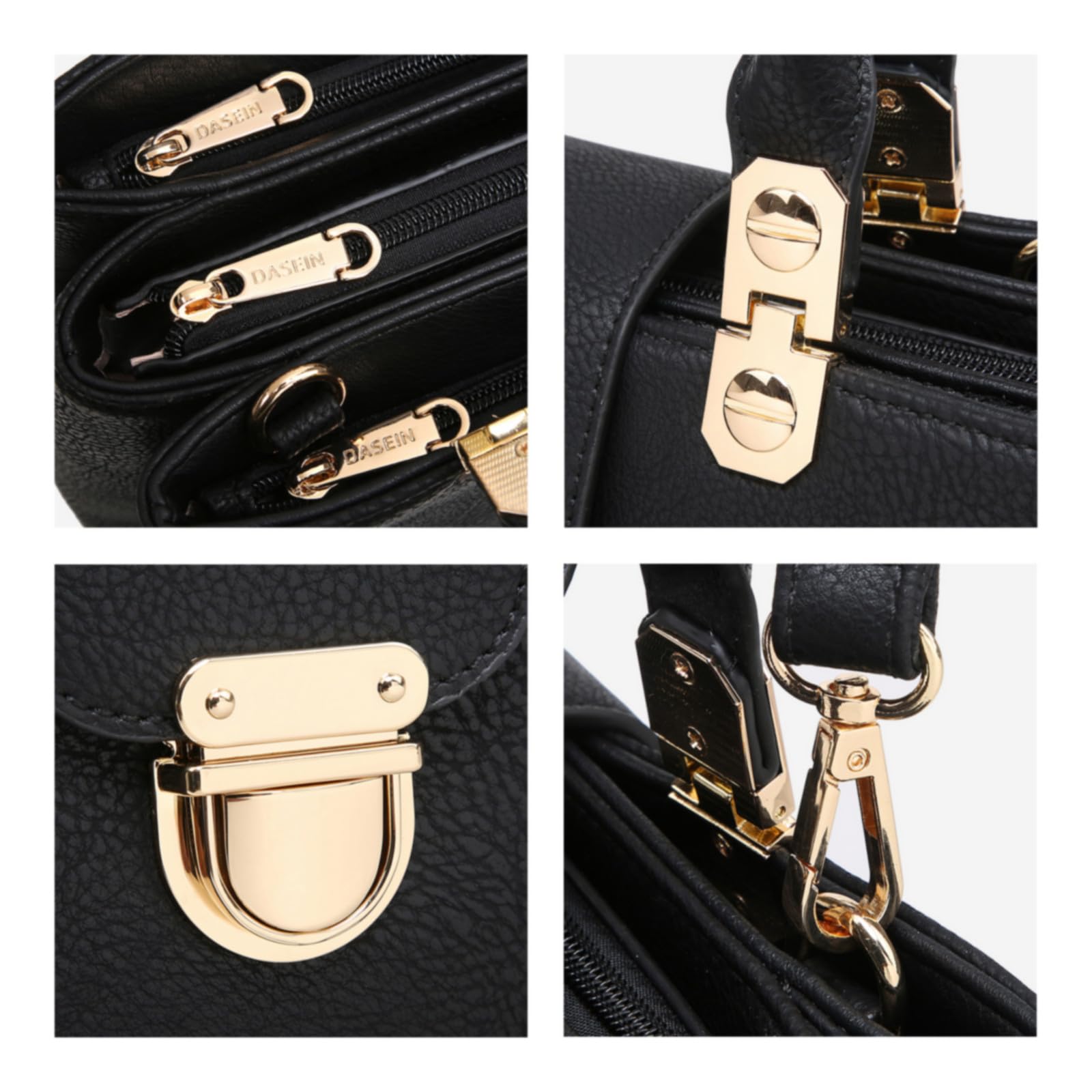 Foto 7 pulgar | Bolso Dasein De Piel Vegana Con Asa En La Parte Superior - Venta Internacional.