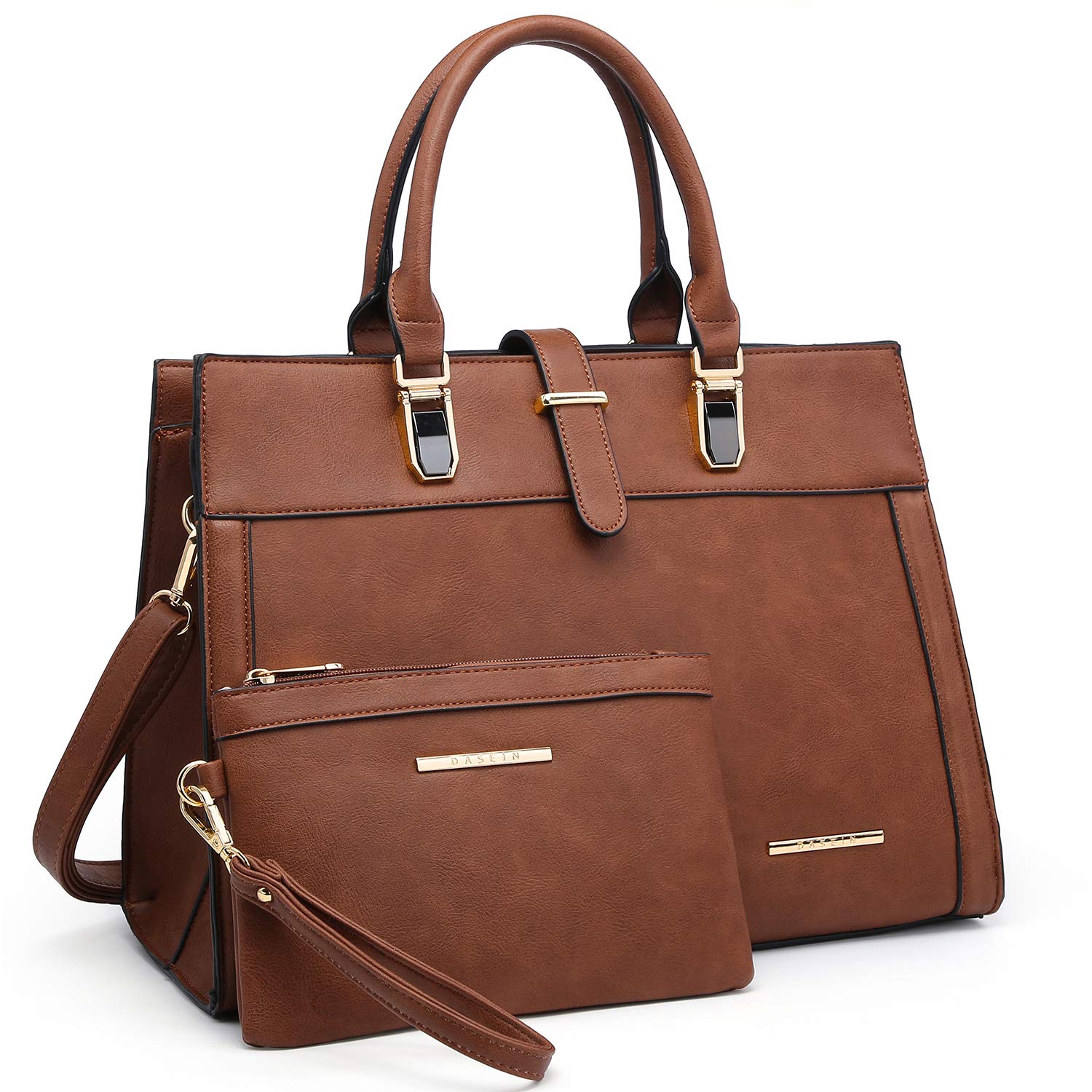 Foto 1 | Bolso Dasein Con Solapa Y Cinturón De Hombro, Color Marrón - Venta Internacional.