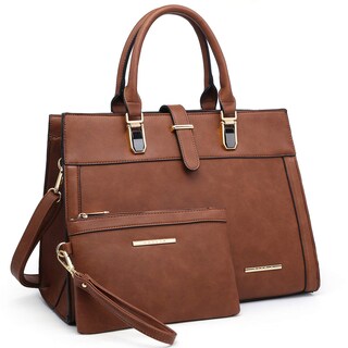 Foto 1 | Bolso Dasein Con Solapa Y Cinturón De Hombro, Color Marrón - Venta Internacional.