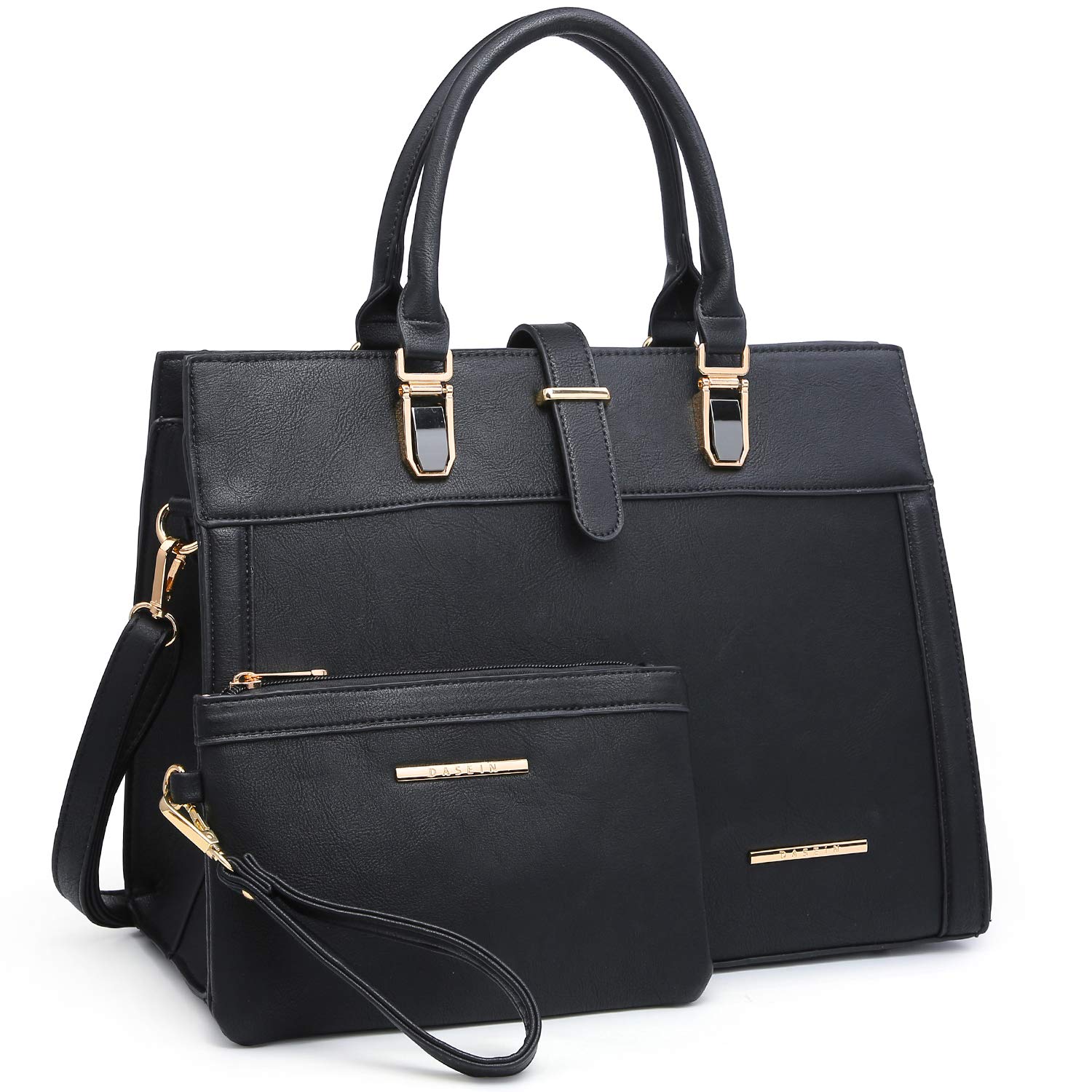 Bolso De Mano Dasein Con Cinturón De Solapa Y Hombro Negro - Venta Internacional.