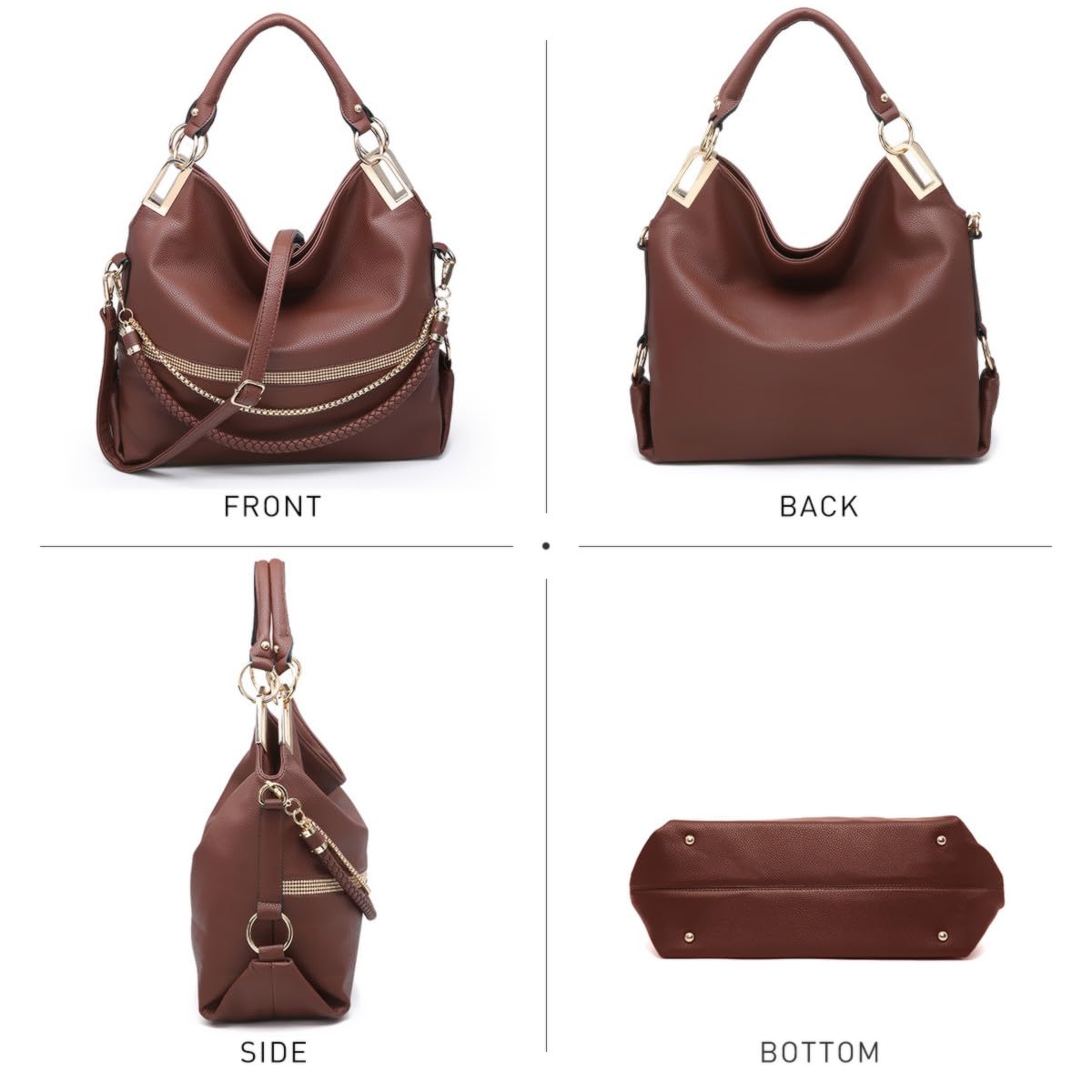 Foto 3 pulgar | Bolso Dasein Monederos Para Mujer De Piel Vegana Color Café - Venta Internacional.