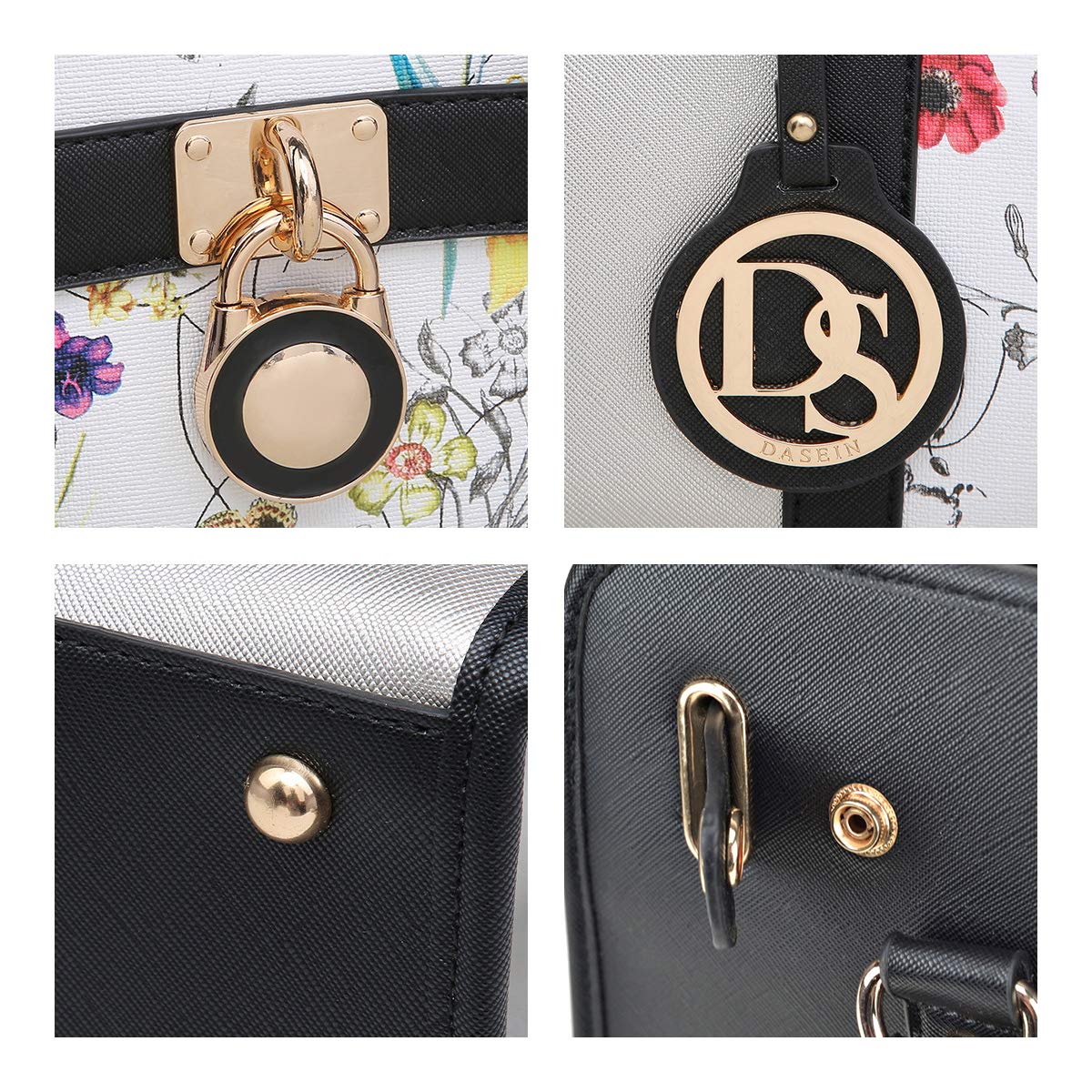 Foto 4 pulgar | Bolso De Mano Dasein De Piel Vegana Bicolor Para Mujer - Venta Internacional.