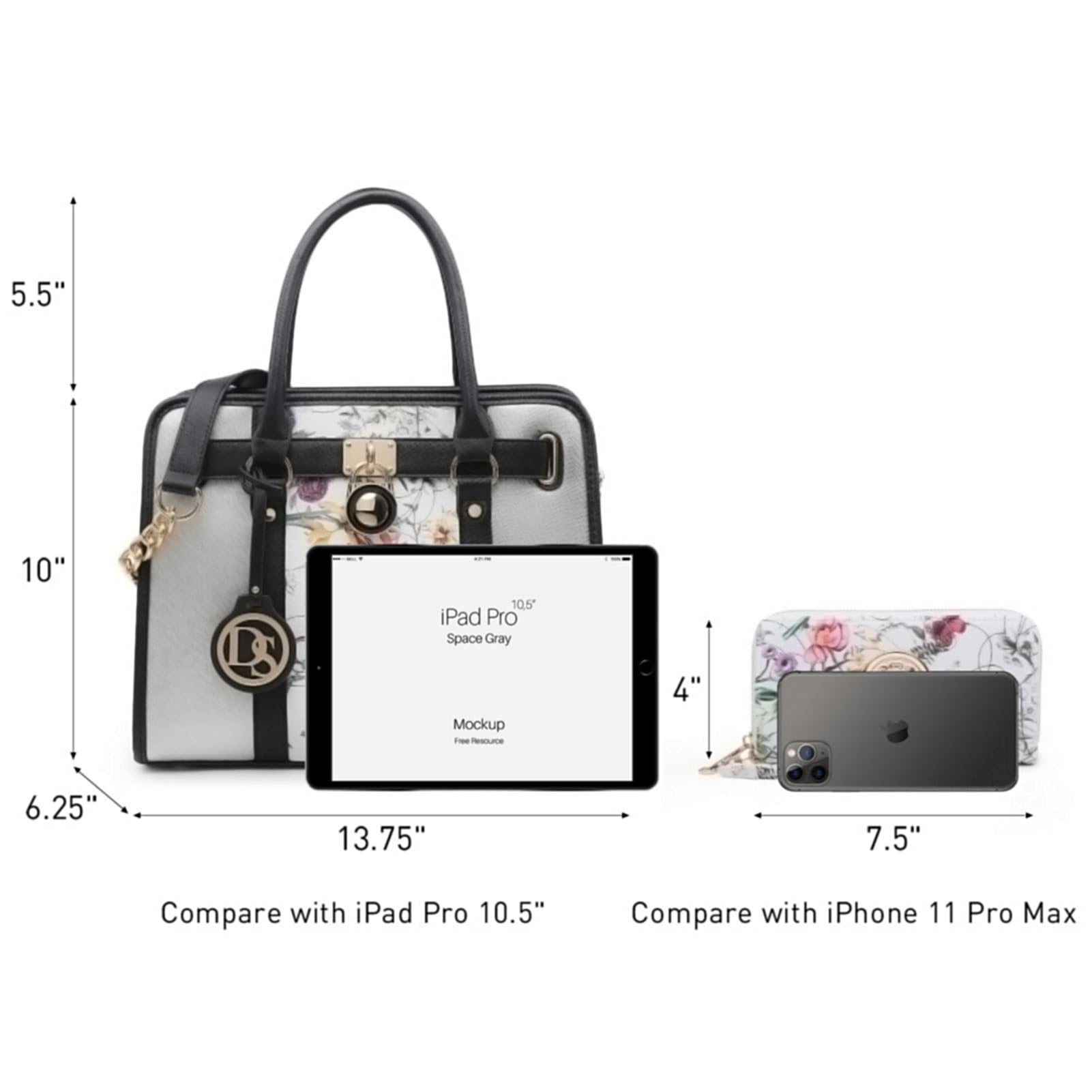 Foto 4 | Bolso De Mano Dasein De Piel Vegana Bicolor Para Mujer - Venta Internacional.