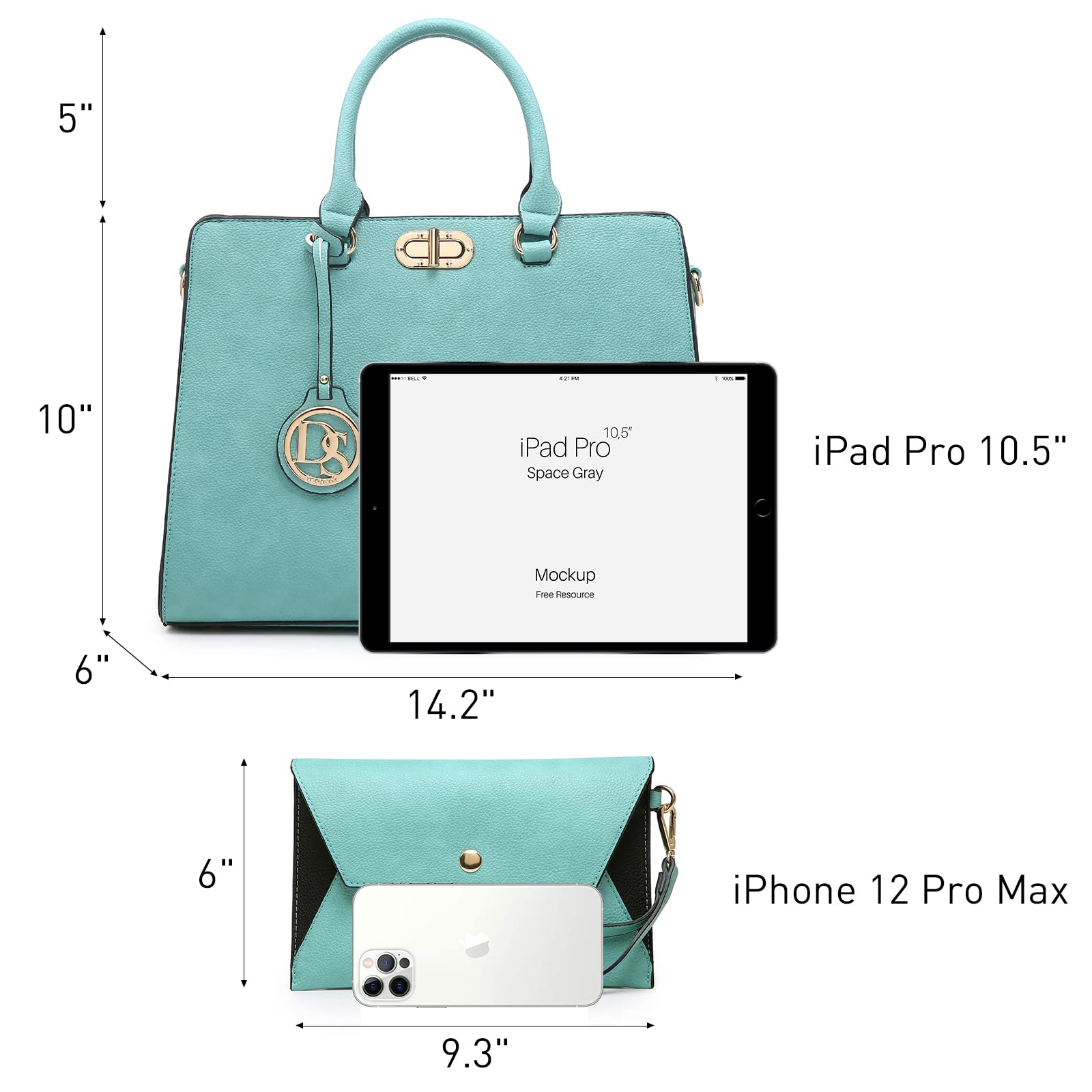 Foto 5 pulgar | Bolso De Trabajo Dasein Para Mujer Con Conjunto De Bolso De Mano - Venta Internacional.