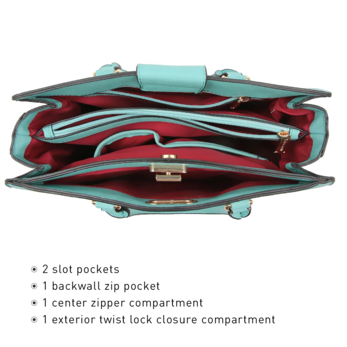 Foto 6 pulgar | Bolso De Trabajo Dasein Para Mujer Con Conjunto De Bolso De Mano - Venta Internacional.