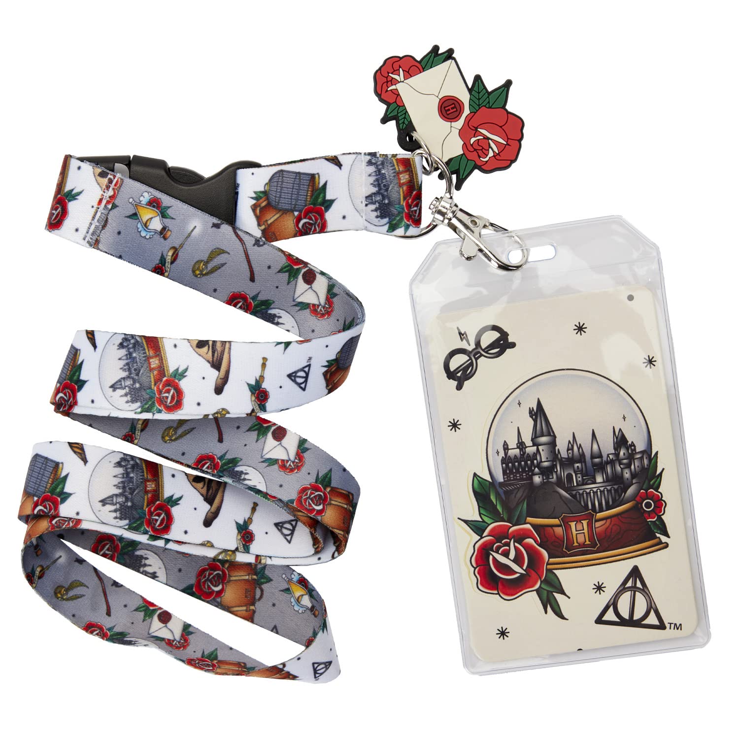 Foto 2 pulgar | Arte De Tatuaje Lanyard Loungefly De Harry Potter Con Carta A Hogwarts - Venta Internacional.