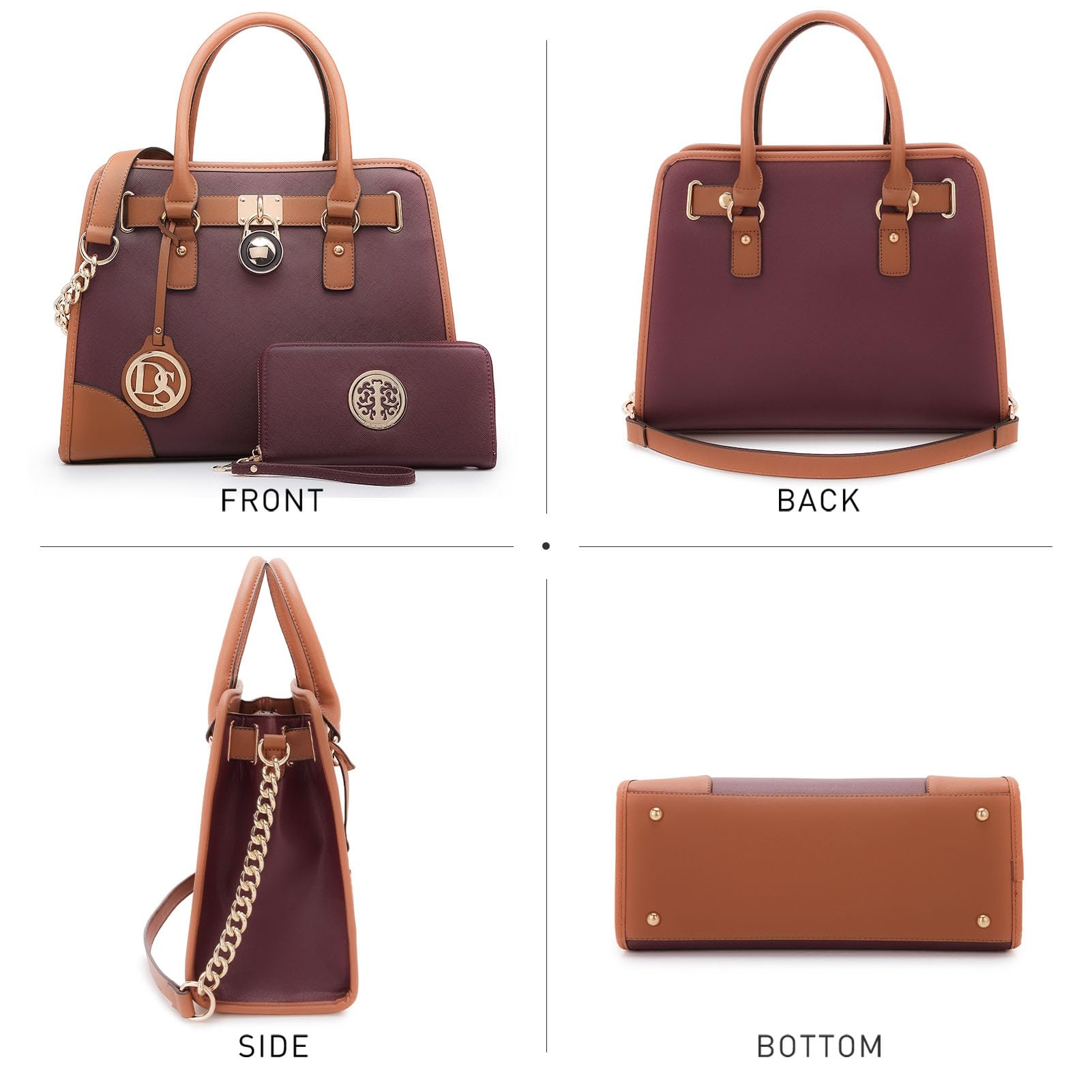 Foto 3 | Bolso De Mano Dasein De Diseñador Para Mujer Con Cartera A Juego - Venta Internacional.