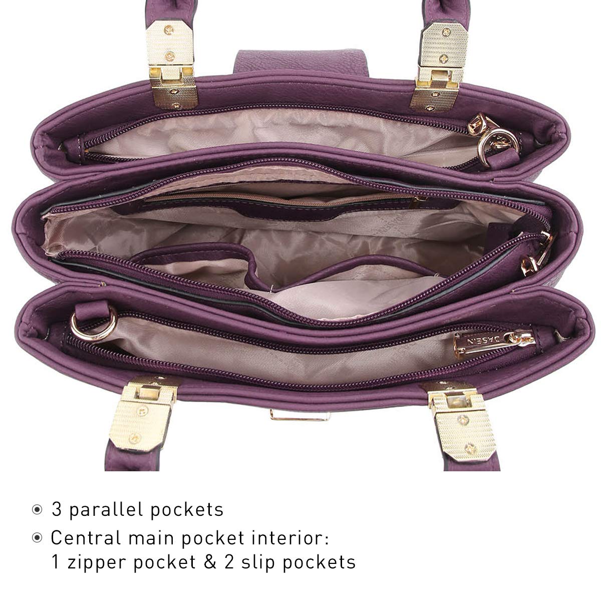 Foto 6 pulgar | Bolso Dasein De Piel Vegana Con Asa En La Parte Superior - Venta Internacional.
