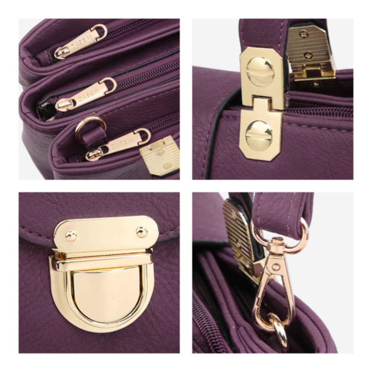 Foto 7 pulgar | Bolso Dasein De Piel Vegana Con Asa En La Parte Superior - Venta Internacional.