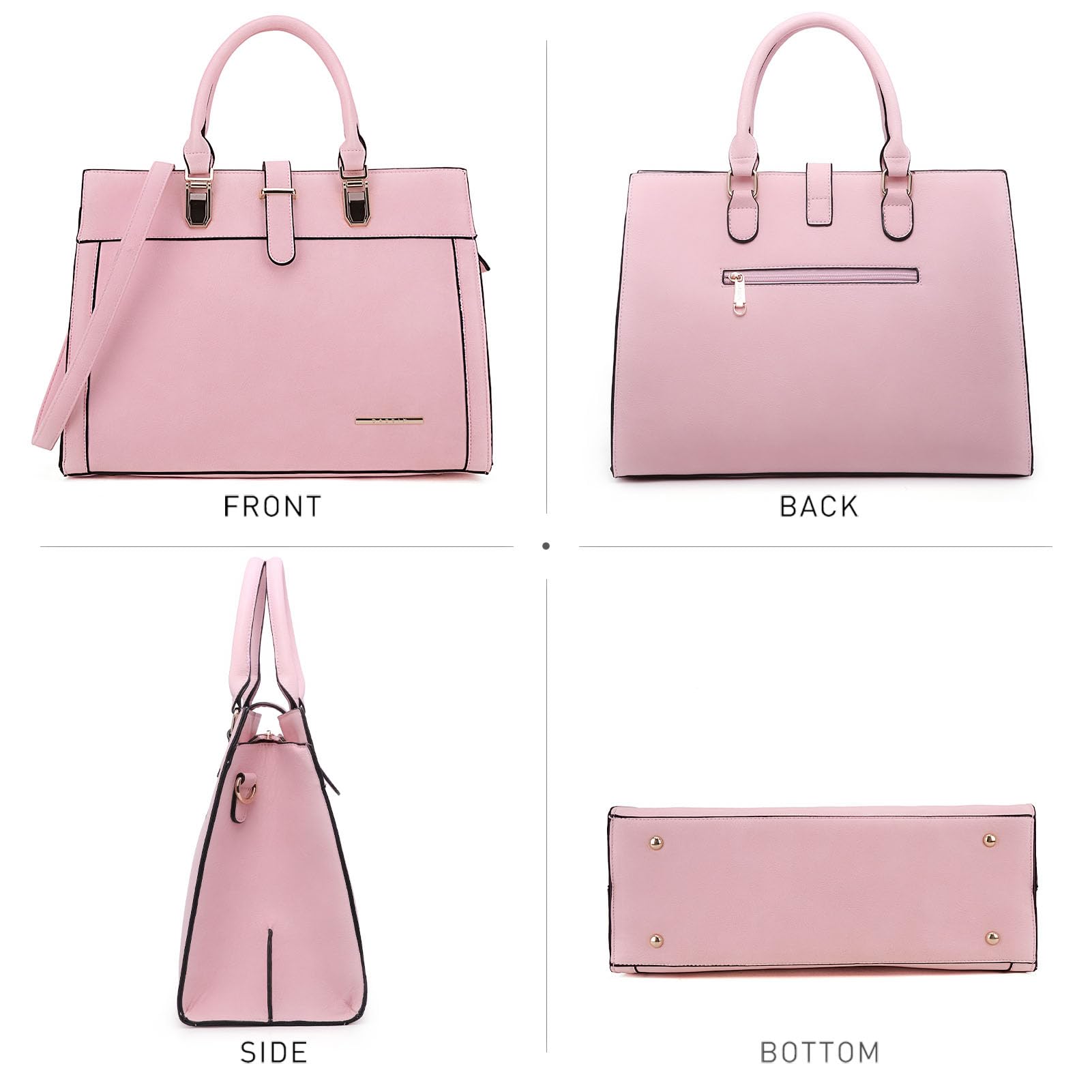 Foto 4 pulgar | Bolso De Mano Dasein Con Cinturón Y Solapa, Bolso De Hombro, Rosa - Venta Internacional.