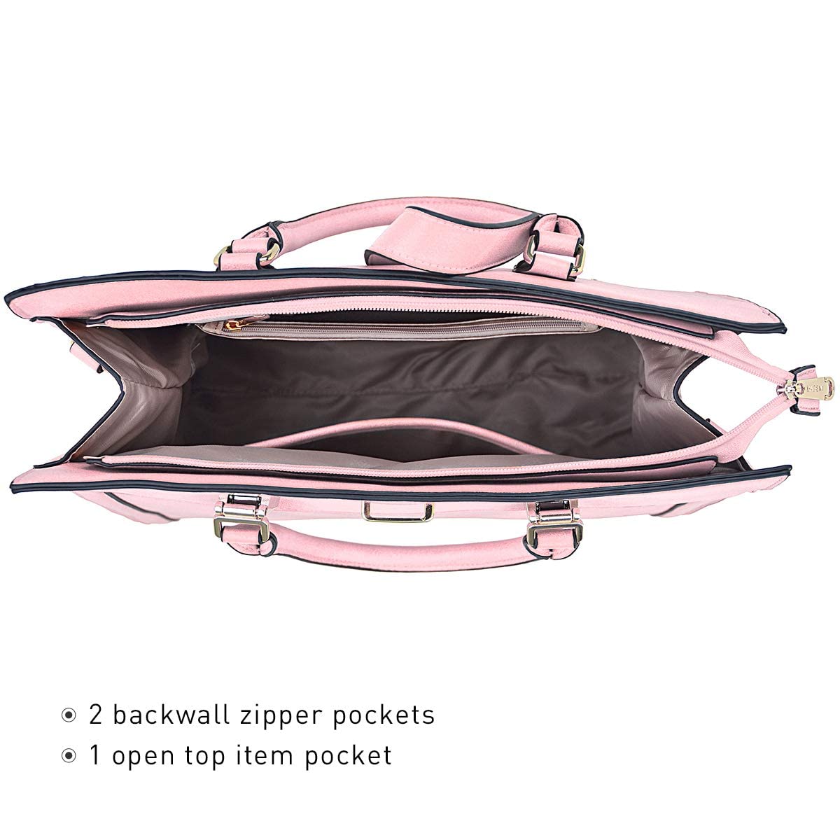 Foto 6 pulgar | Bolso De Mano Dasein Con Cinturón Y Solapa, Bolso De Hombro, Rosa - Venta Internacional.