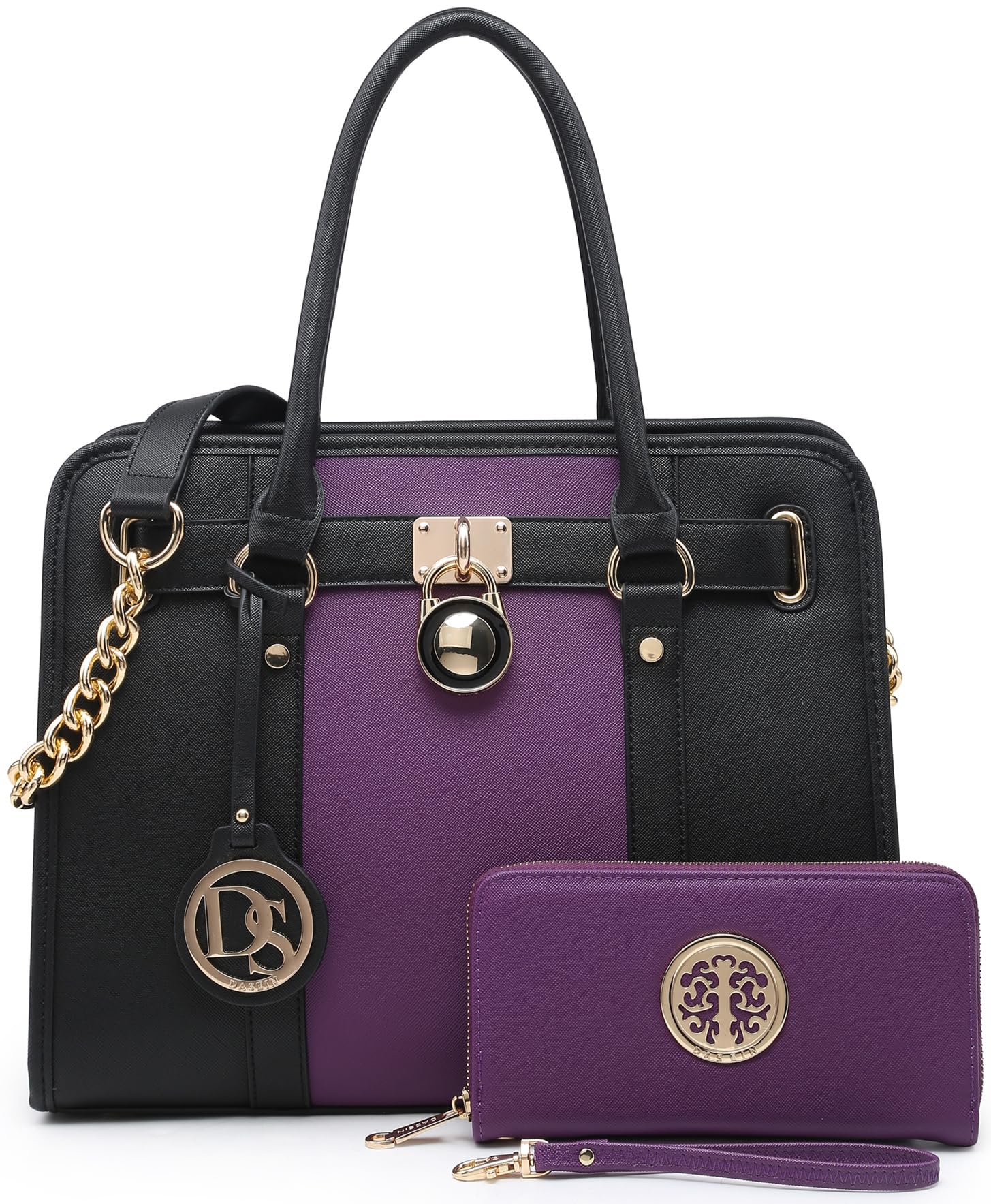 Bolso De Mano Dasein De Piel Vegana Bicolor Para Mujer - Venta Internacional.