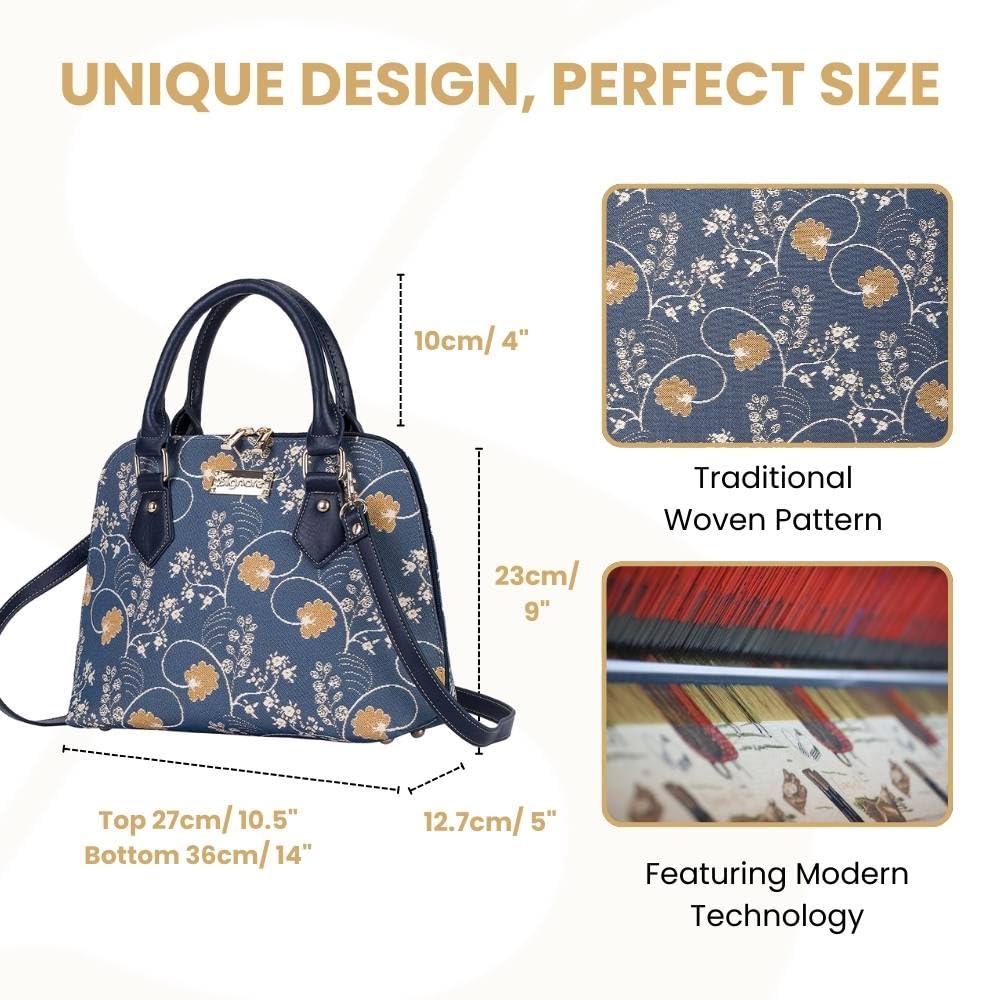 Foto 4 pulgar | Bolso De Hombro Signare Tapestry Para Mujer, Color Azul Austen - Venta Internacional.