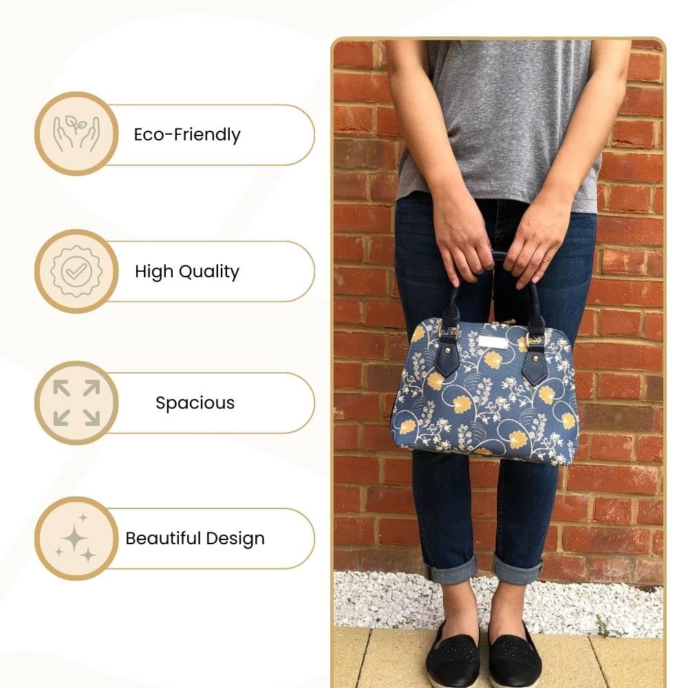 Foto 5 | Bolso De Hombro Signare Tapestry Para Mujer, Color Azul Austen - Venta Internacional.