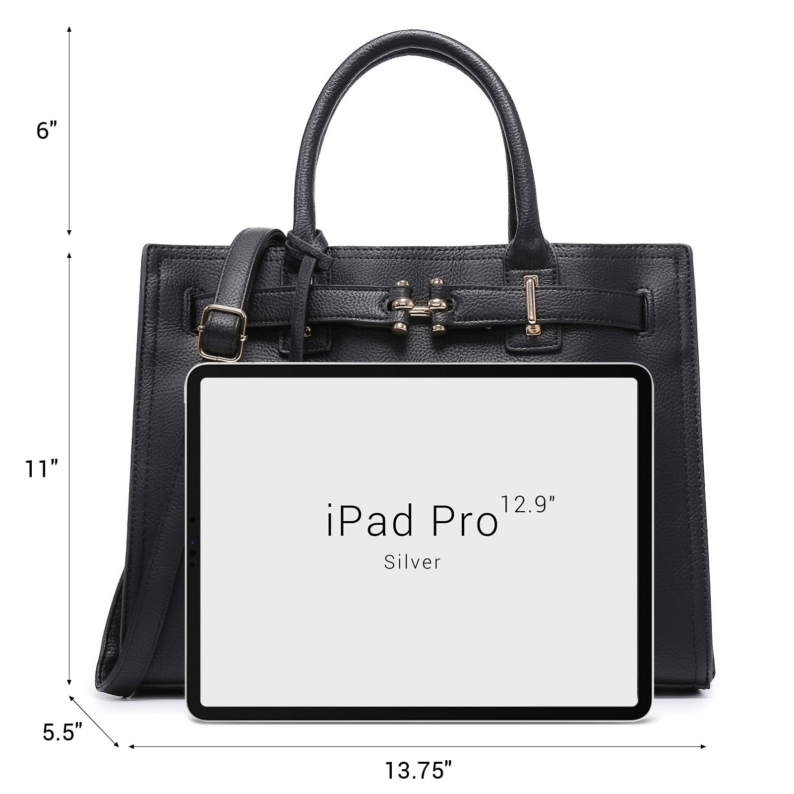 Foto 5 pulgar | Bolso De Trabajo Dasein Para Mujer, Con Cinturón Y Asa En La Parte Superior - Venta Internacional.
