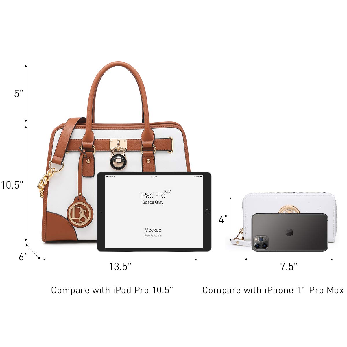 Foto 7 pulgar | Bolso De Mano Dasein De Diseñador Para Mujer Con Cartera A Juego - Venta Internacional.
