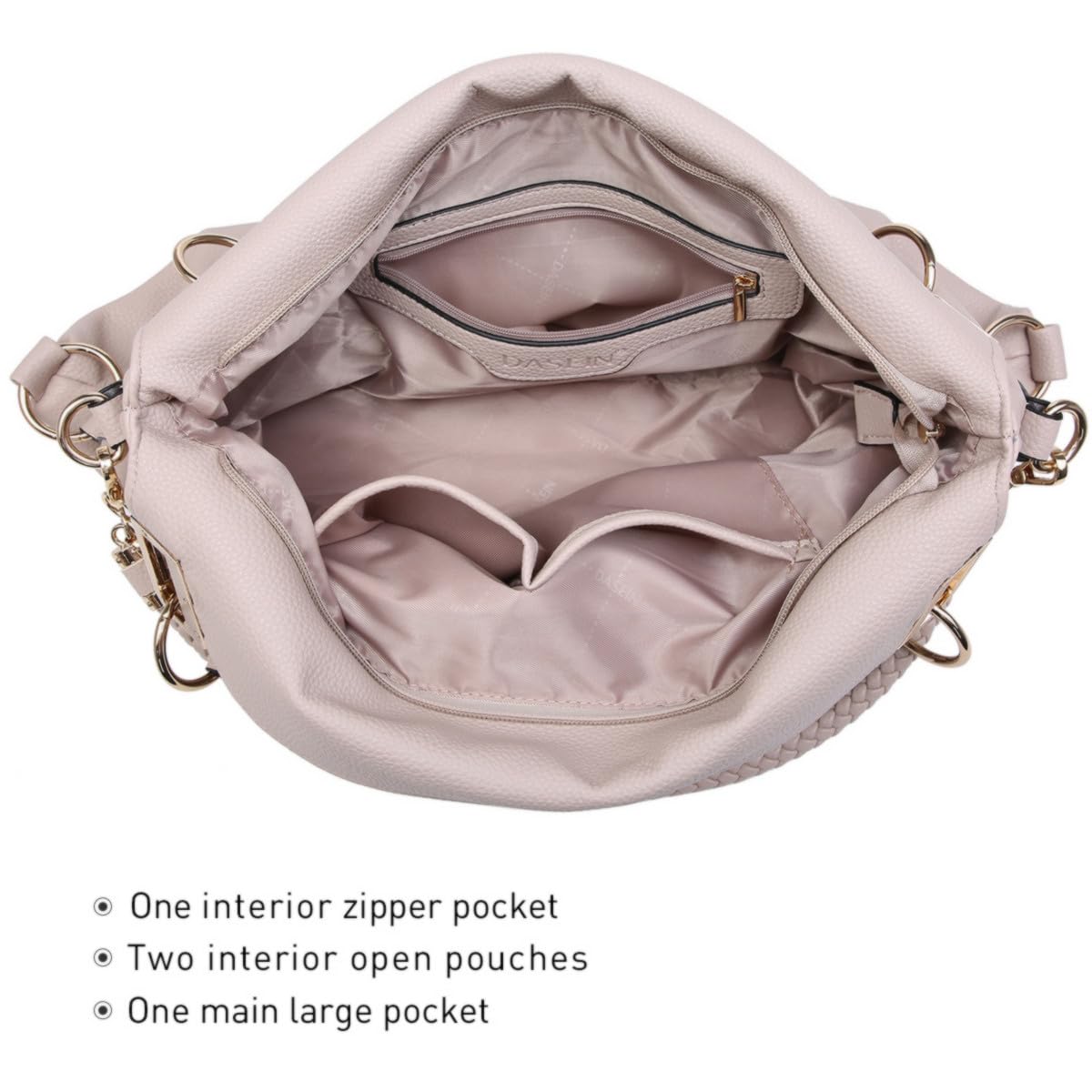 Foto 6 pulgar | Bolso Dasein Monederos Para Mujer De Piel Vegana Con Strass - Venta Internacional.