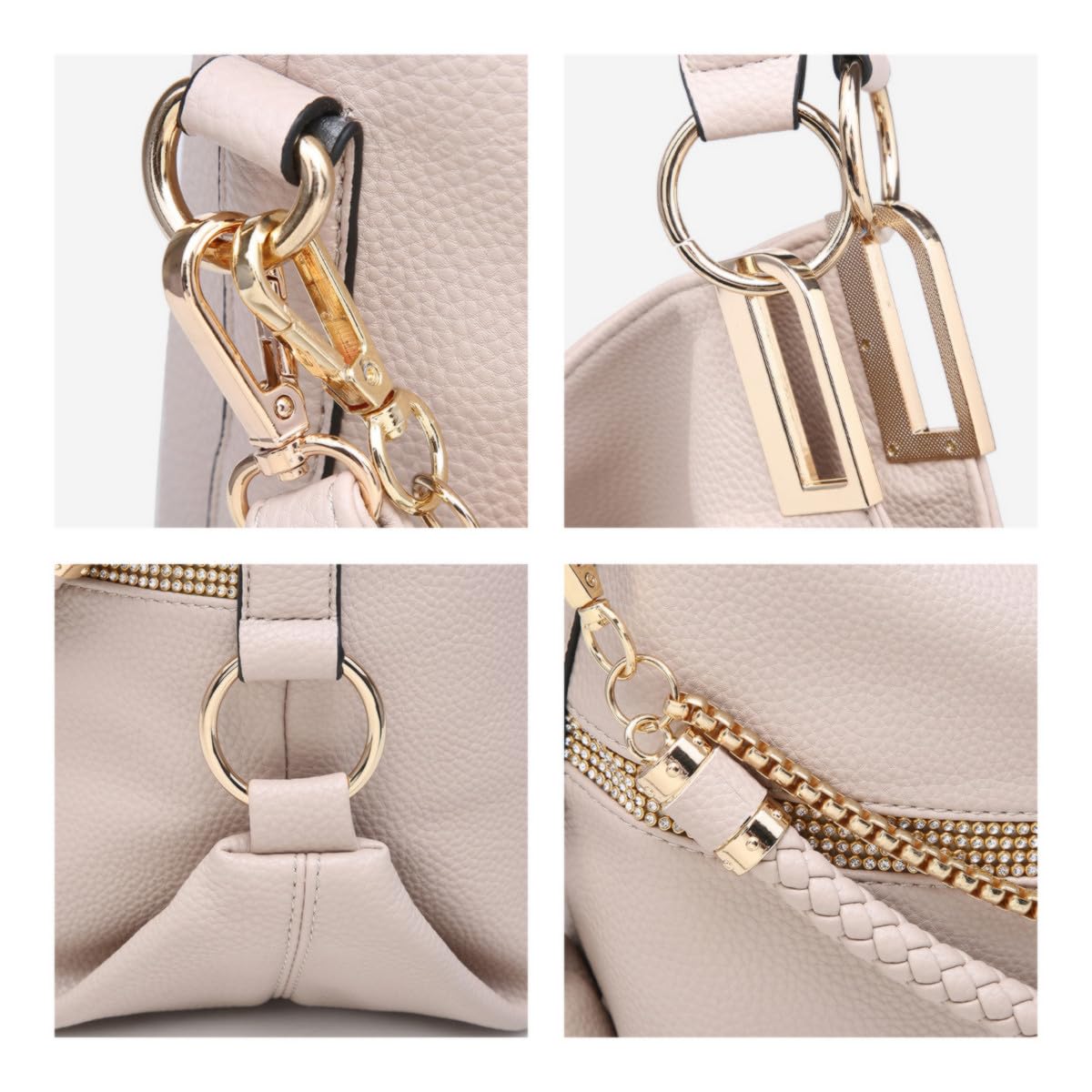 Foto 7 pulgar | Bolso Dasein Monederos Para Mujer De Piel Vegana Con Strass - Venta Internacional.