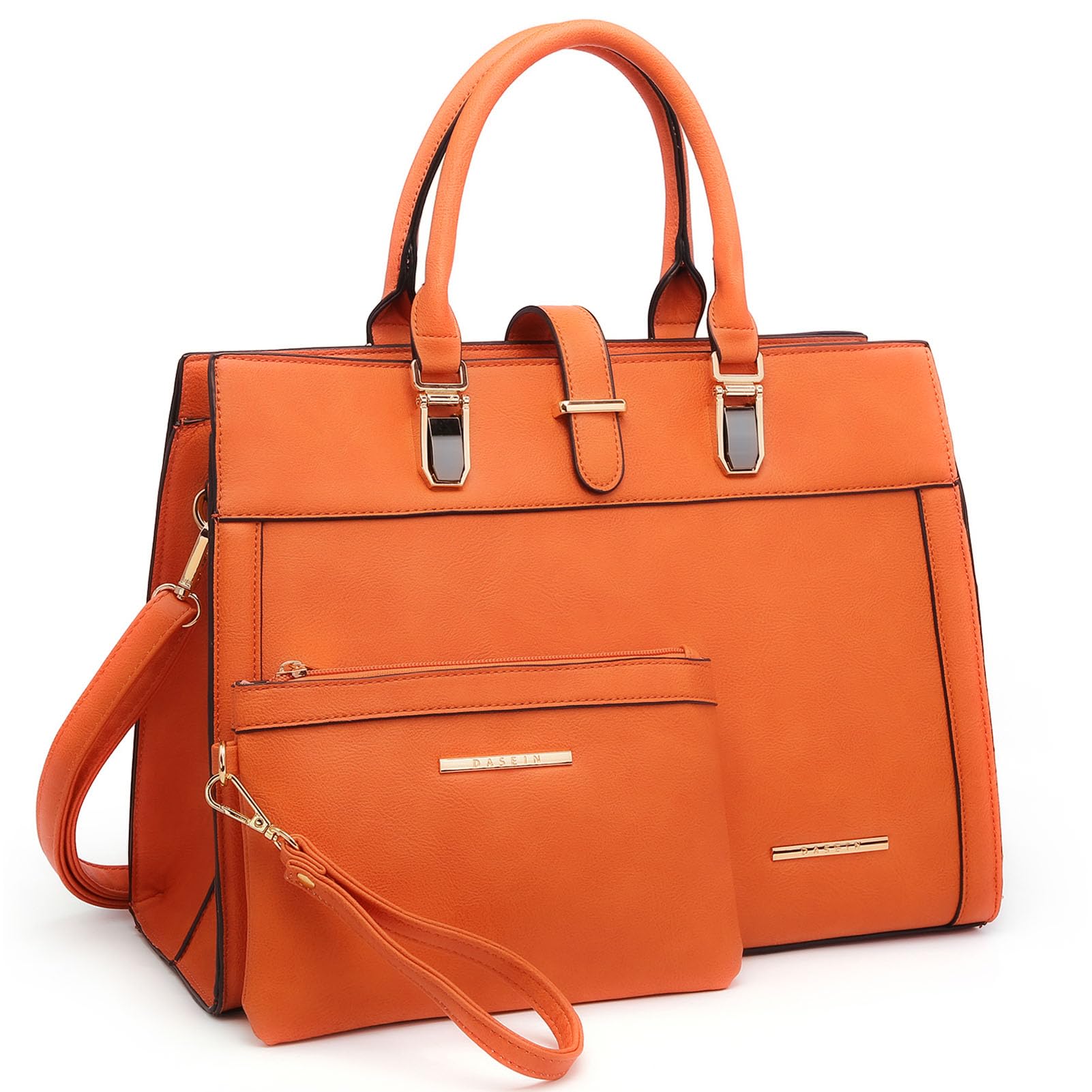 Bolso De Mano Dasein Con Cinturón Con Solapa Y Hombro, Color Naranja - Venta Internacional.