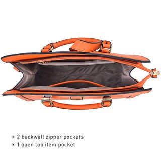 Foto 5 | Bolso De Mano Dasein Con Cinturón Con Solapa Y Hombro, Color Naranja - Venta Internacional.