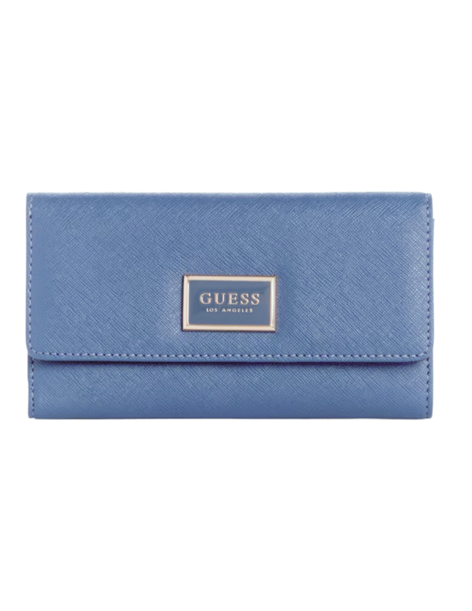 Foto 2 pulgar | Cartera Guess Abree Slim Clutch Indigo