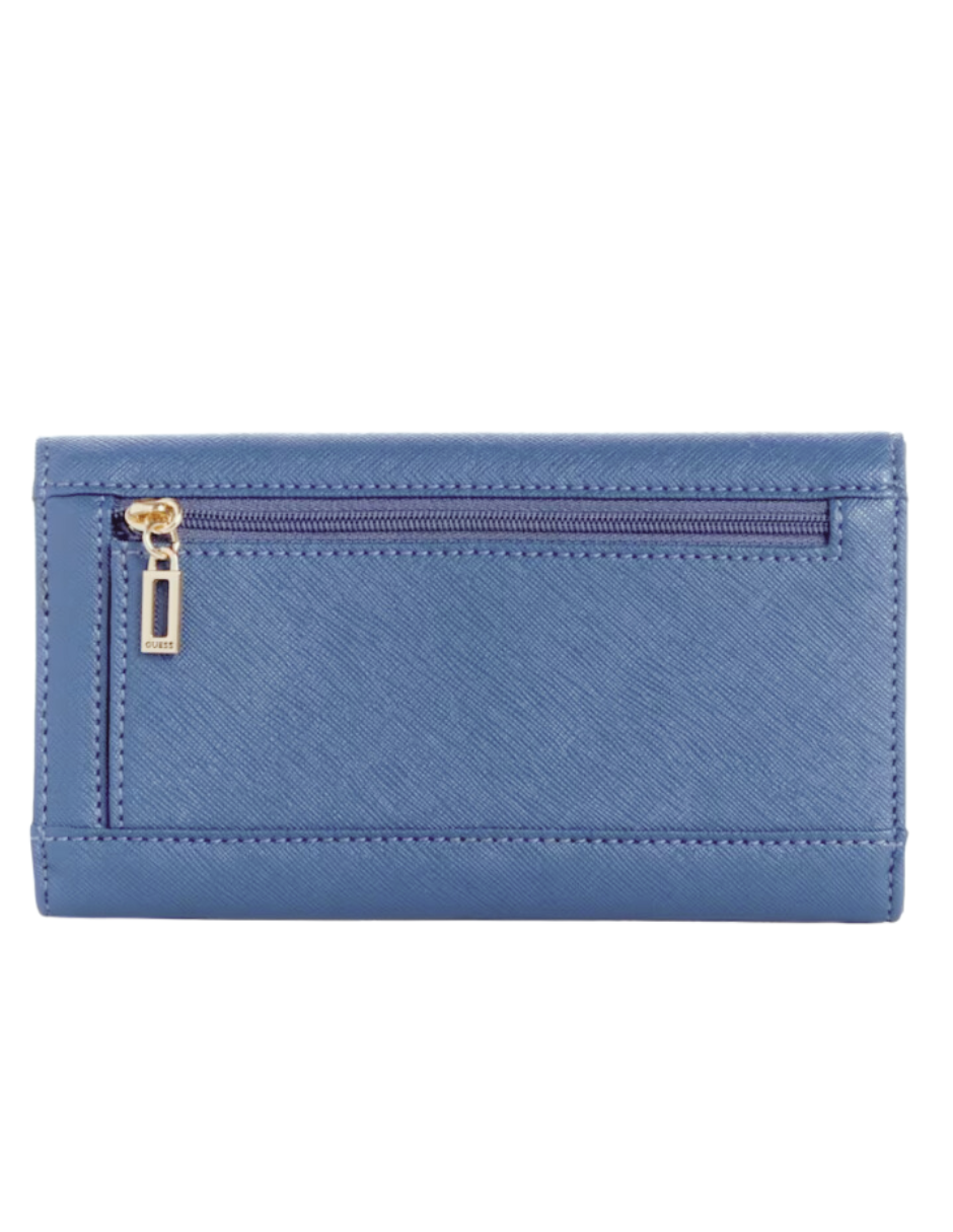 Foto 3 pulgar | Cartera Guess Abree Slim Clutch Indigo