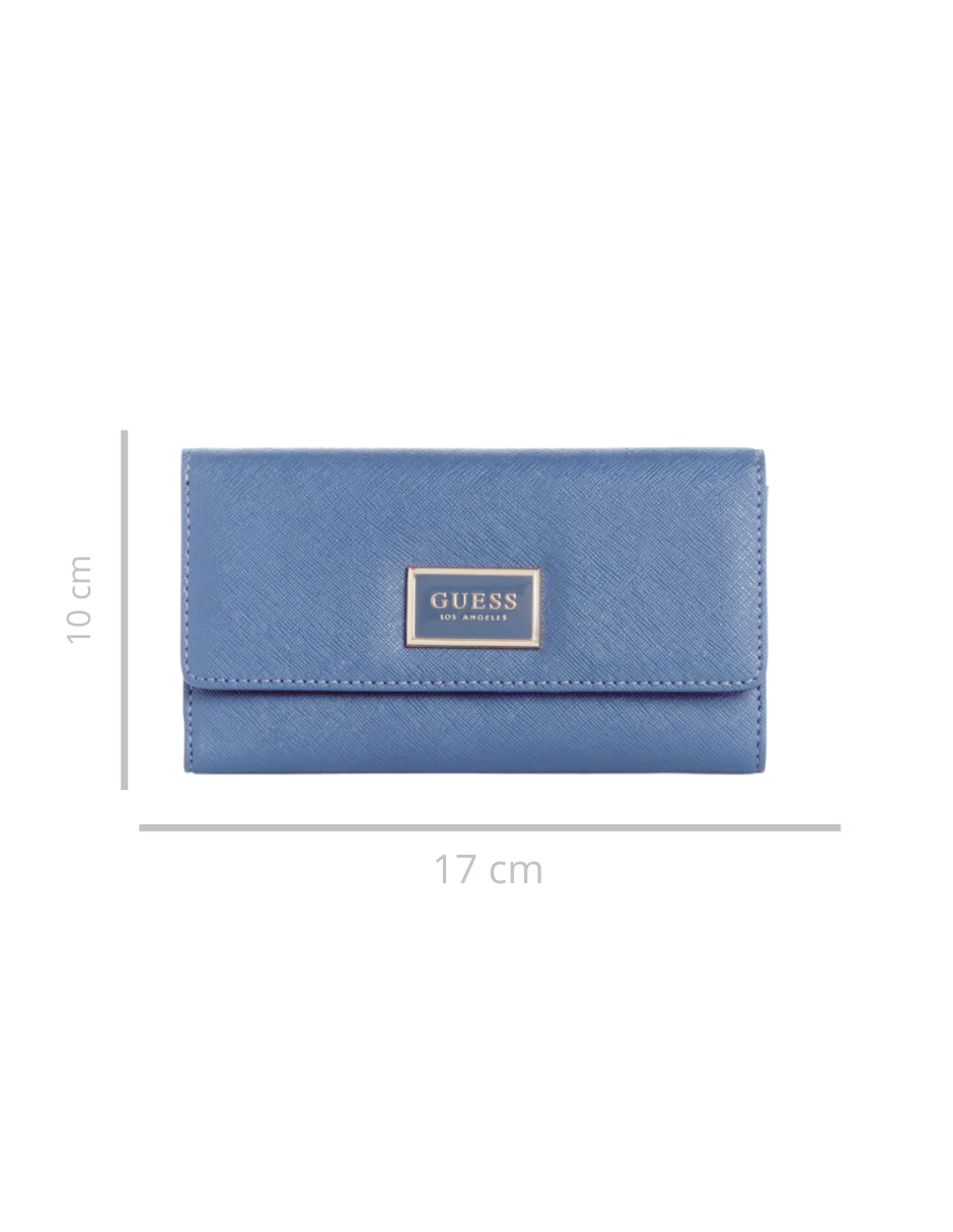 Foto 5 pulgar | Cartera Guess Abree Slim Clutch Indigo