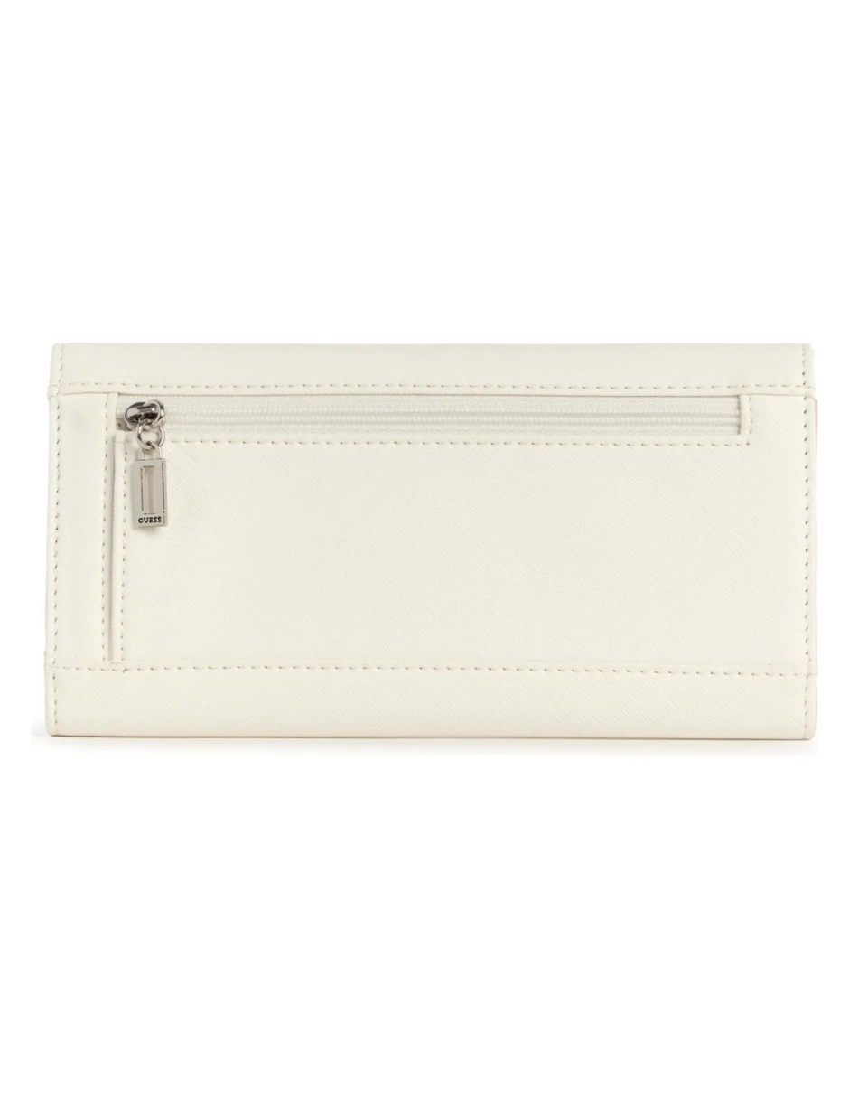 Foto 3 pulgar | Cartera Guess Abree Slim Clutch Blanco