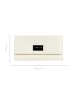 Foto 4 | Cartera Guess Abree Slim Clutch Blanco