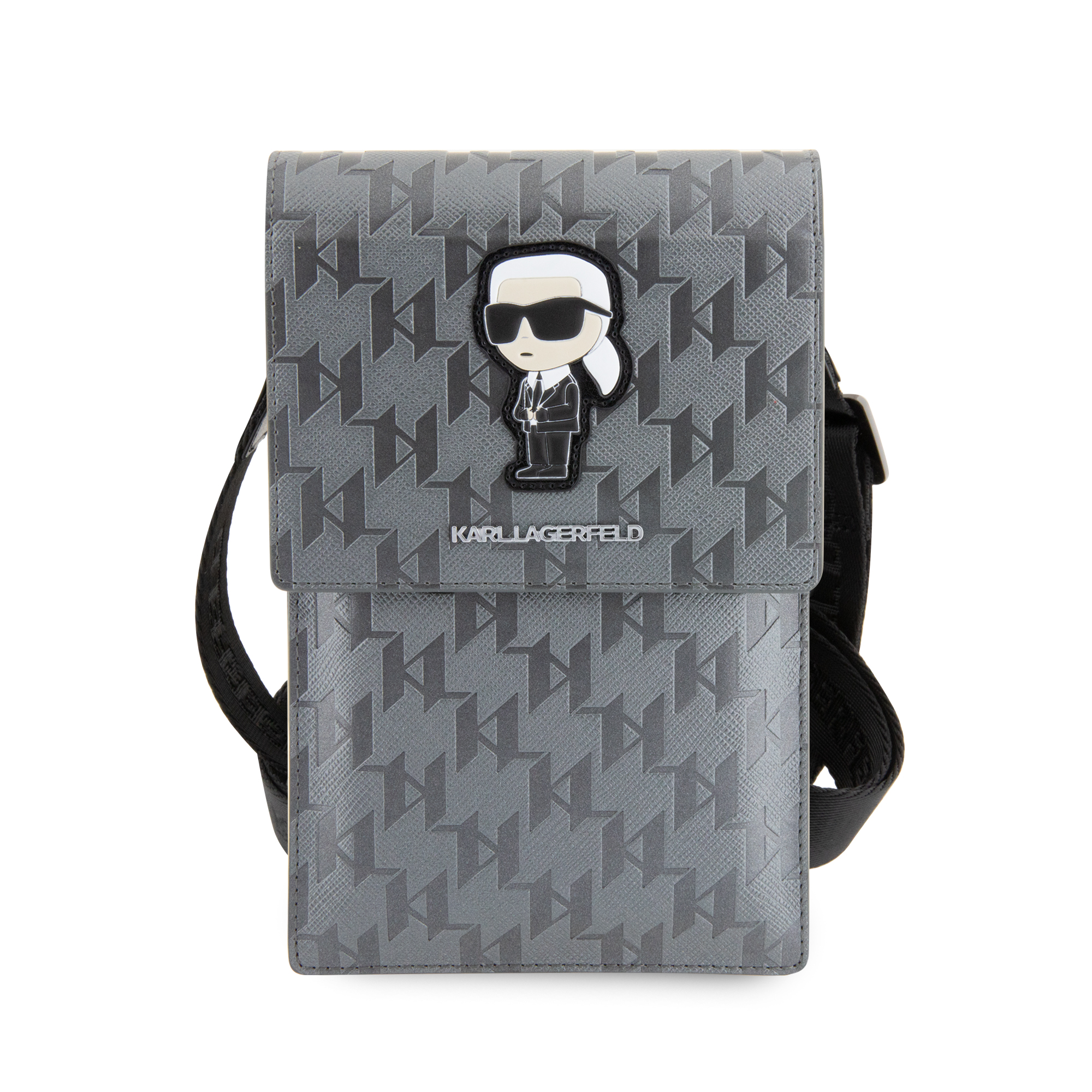 Foto 2 | Cartera Original Karl Monograma Karl Plata