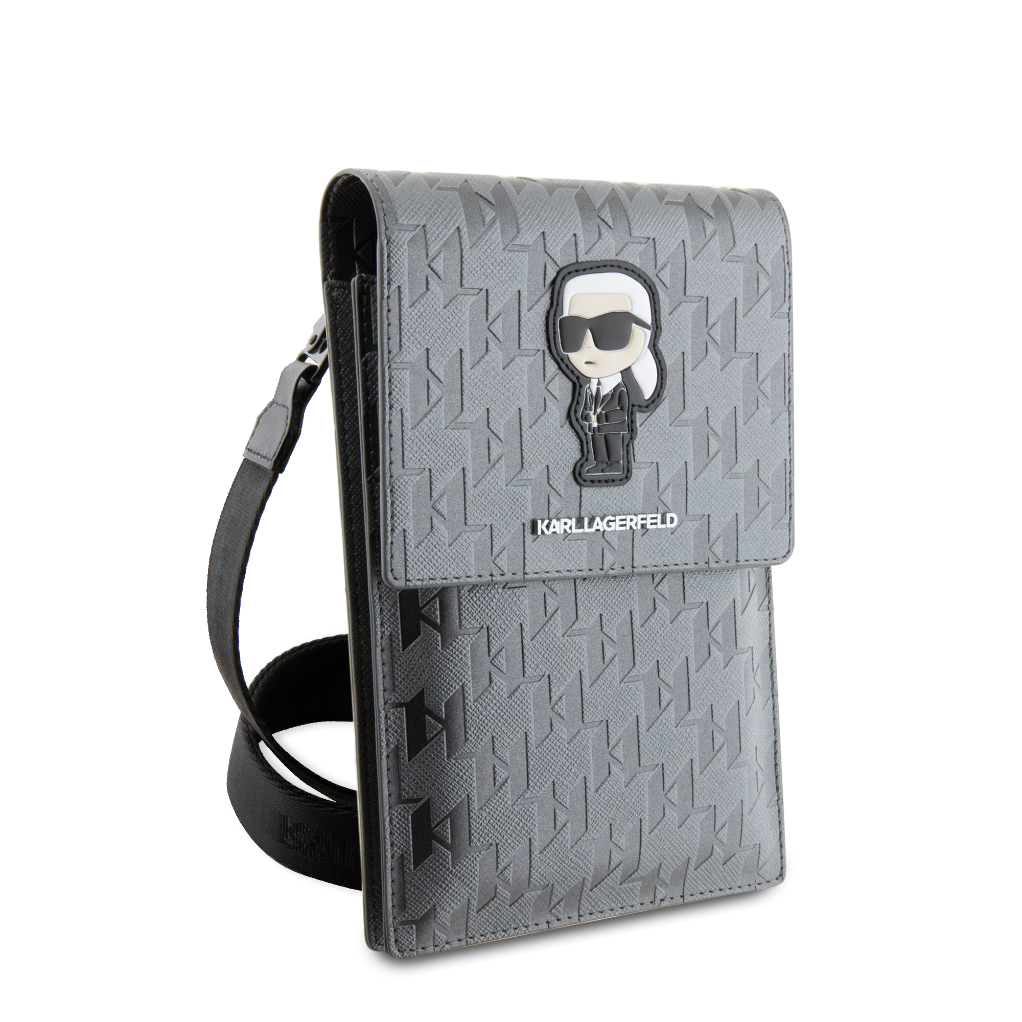 Foto 3 | Cartera Original Karl Monograma Karl Plata