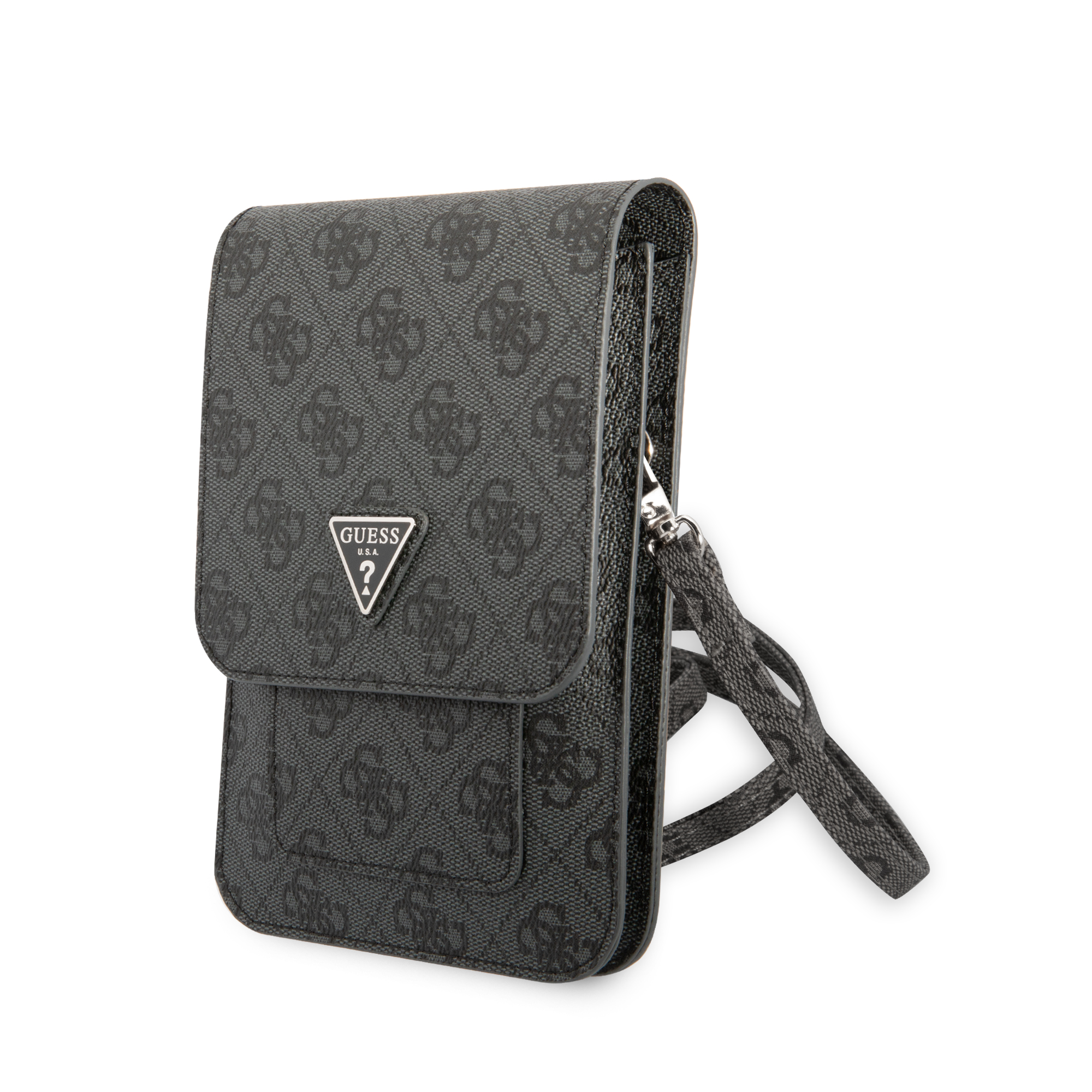 Foto 2 pulgar | Cartera Original Guess 4g Triángulo Negro