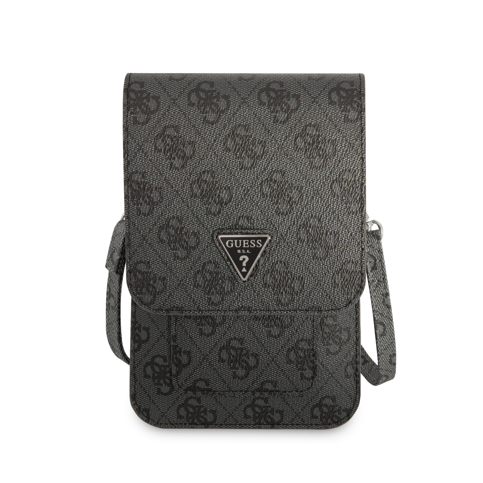 Foto 3 pulgar | Cartera Original Guess 4g Triángulo Negro