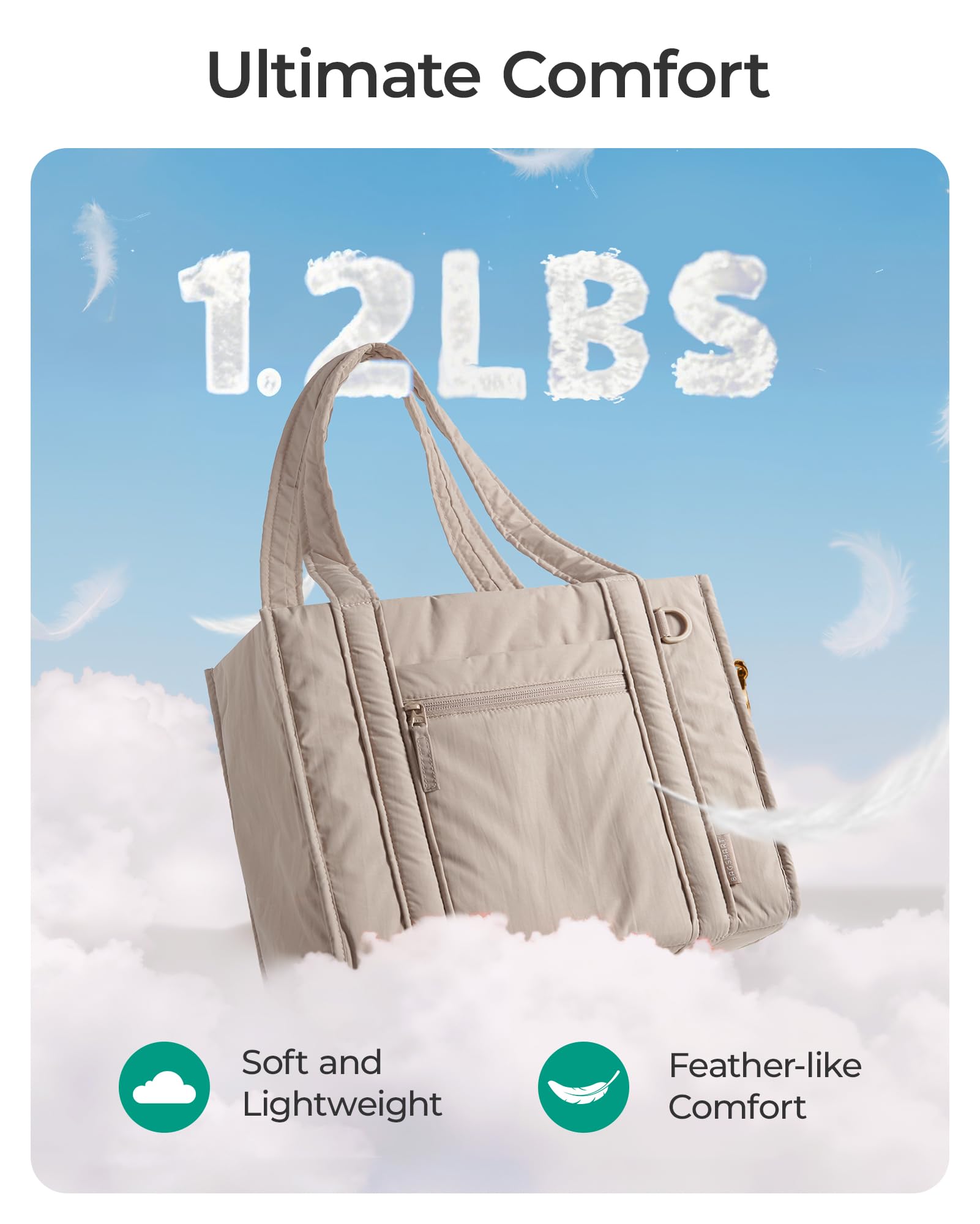 Foto 7 | Bolsa Bagsmart Pequeña Y Ligera Para Mujer  Color Negro - Venta Internacional.