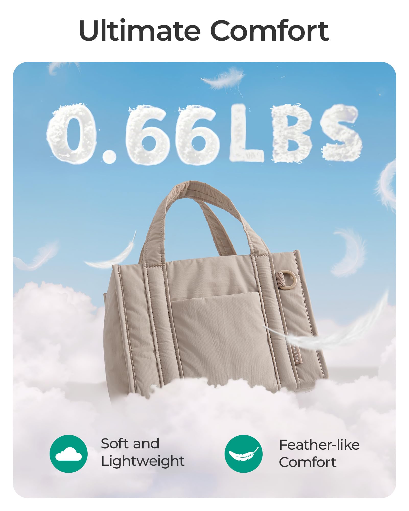 Foto 5 pulgar | Bolso Bagsmart Minibandolera Bagsmart De 6 Litros Para Mujer  Color Crema - Venta Internacional.