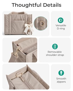 Foto 5 | Bolso Bagsmart Minibandolera Bagsmart De 6 Litros Para Mujer Color Crema - Venta Internacional.