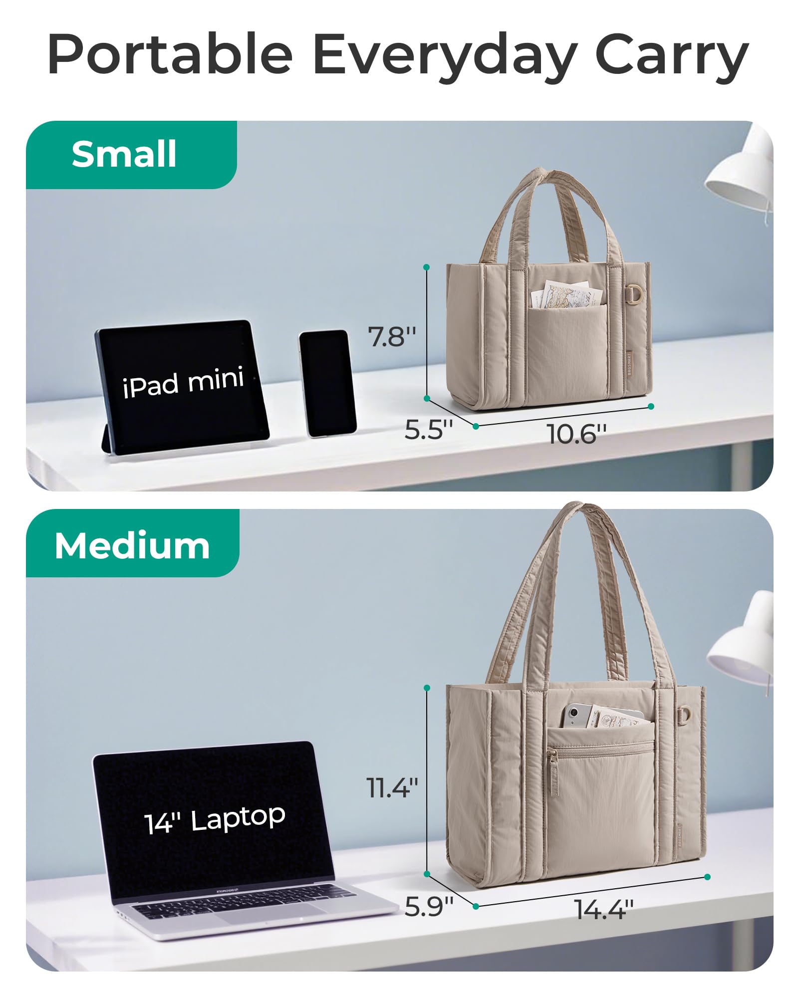 Foto 8 pulgar | Bolso Bagsmart Minibandolera Bagsmart De 6 Litros Para Mujer  Color Crema - Venta Internacional.