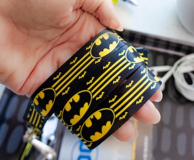 Foto 4 | Lanyard Silver Buffalo Dc Comics Con Logotipo Envolvente De Batman - Venta Internacional.