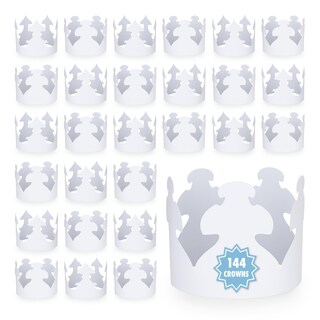 Foto 1 | Coronas De Papel Hygloss, Personalizables, Color Blanco, 144 Unidades, Fabricadas En Ee. Uu. - Venta Internacional.