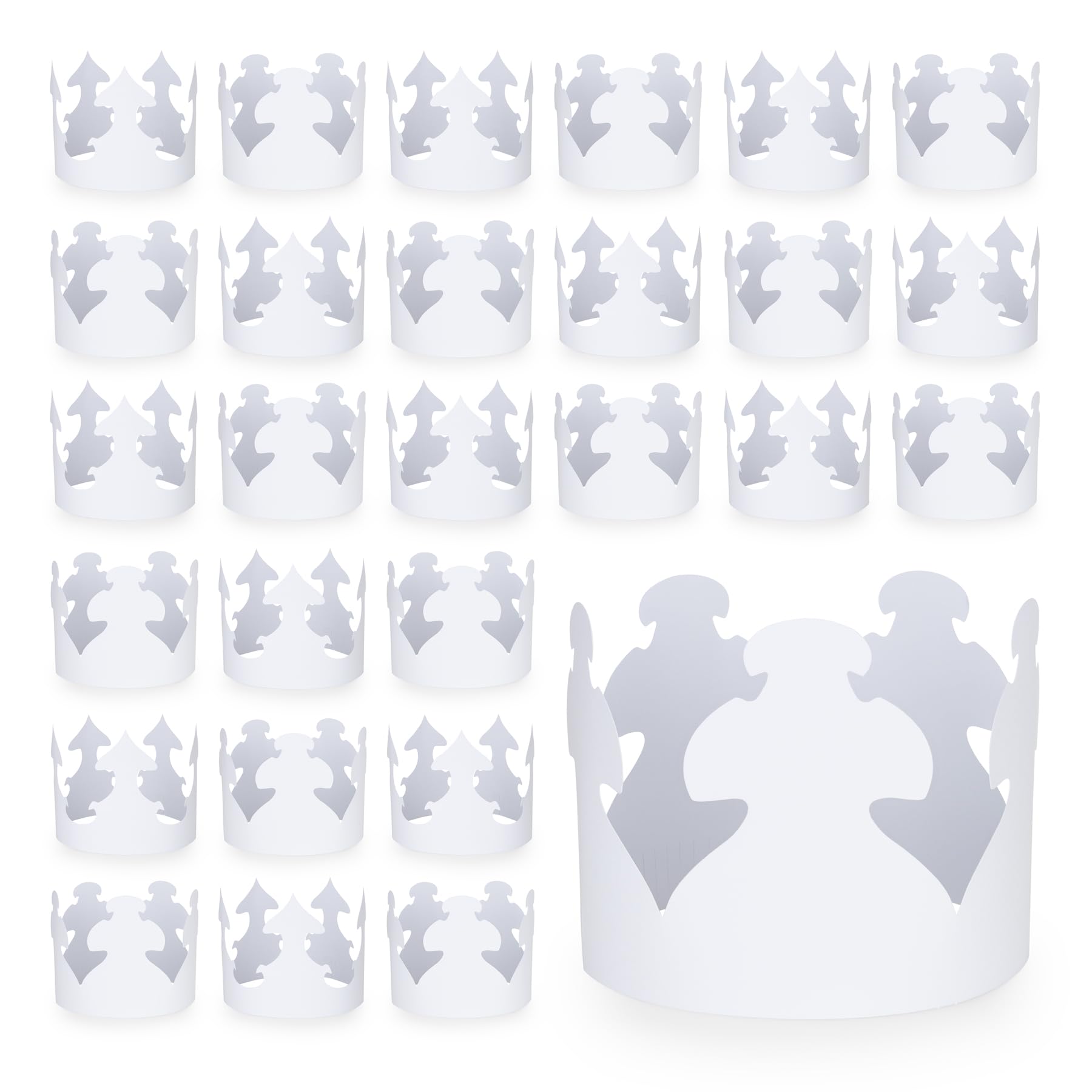 Foto 8 pulgar | Coronas De Papel Hygloss, Personalizables, Color Blanco, 144 Unidades, Fabricadas En Ee. Uu. - Venta Internacional.