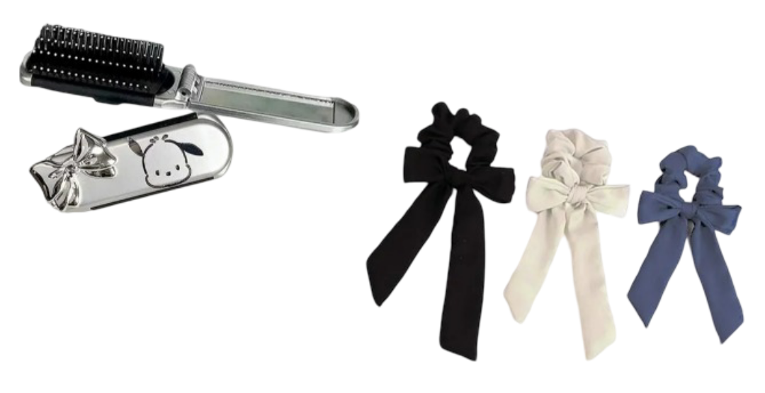 Foto 2 pulgar | Juego De 3 Cintas De Pelo Elásticas Xtellar Con Elegantes Lazos Y Peine Plegable Portátil En Tonos Clásicos