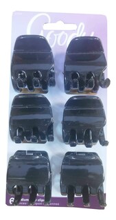 Foto 4 | Pinzas Para El Cabello Goody Classic Claw, 6 Unidades, Transparentes, Marrones Y Negras - Venta Internacional.