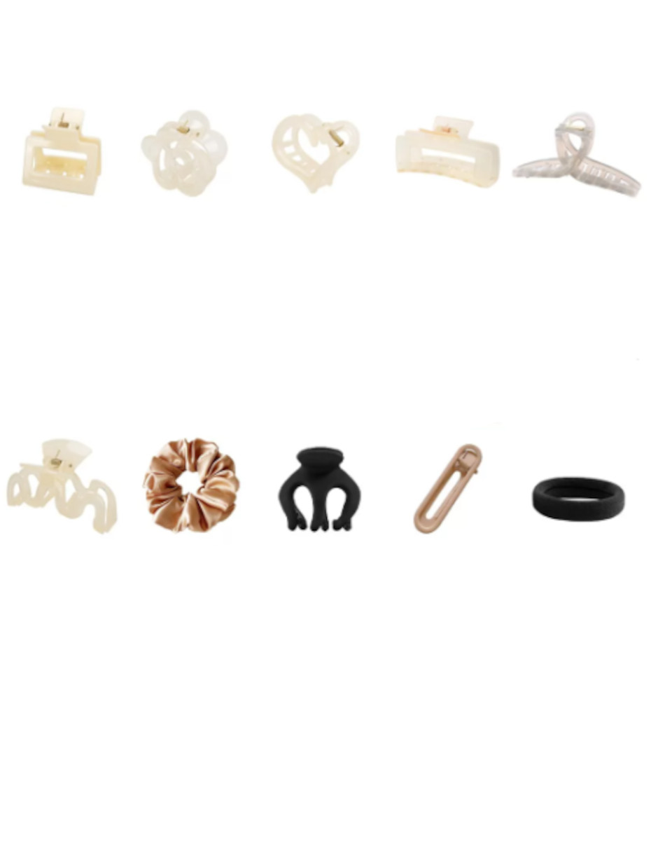 Foto 5 pulgar | Pinzas Para El Cabello 65pzas + Termo De Agua Güish