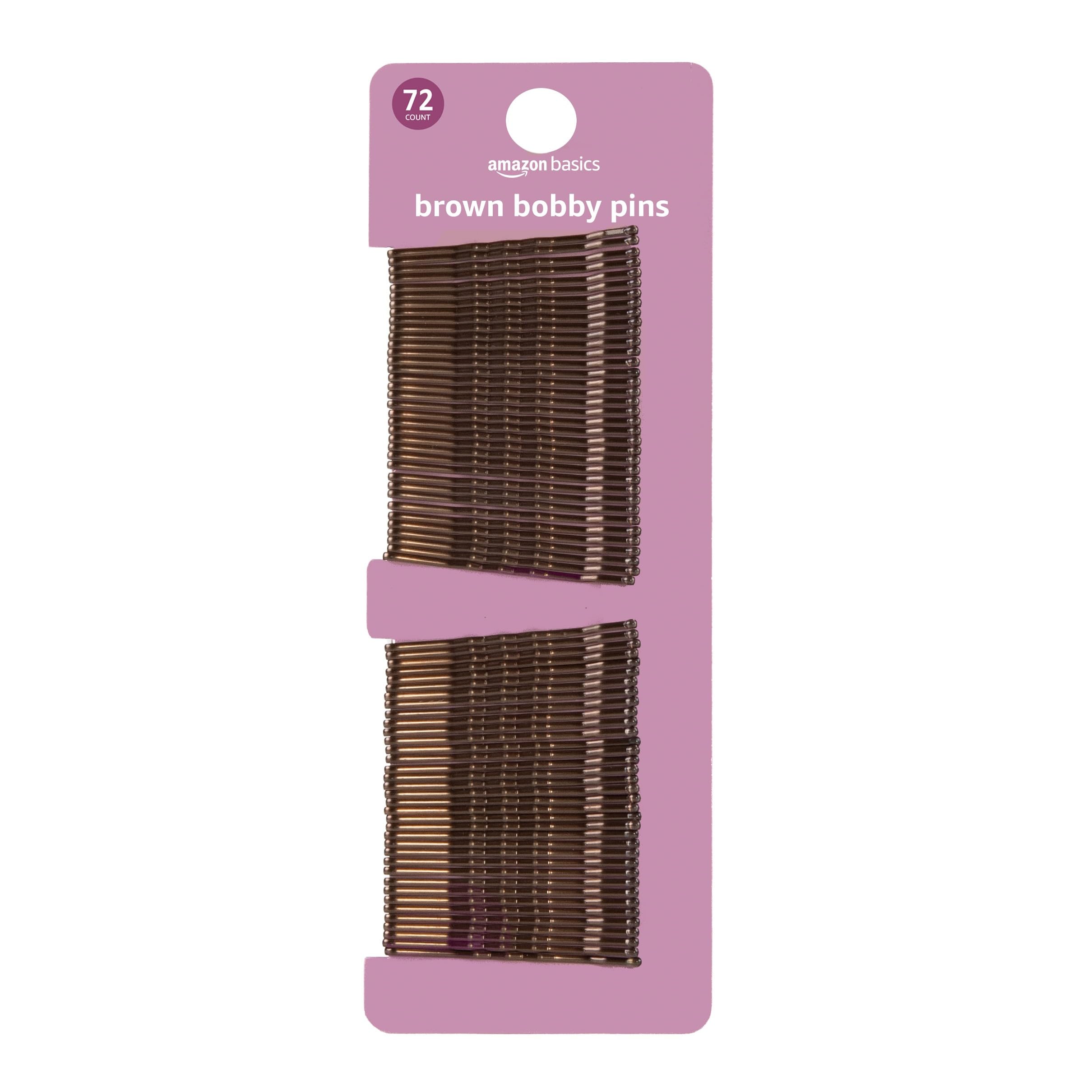 Foto 1 | Bobby Pins Amazon Basics, Color Marrón, 72 Unidades - Venta Internacional.
