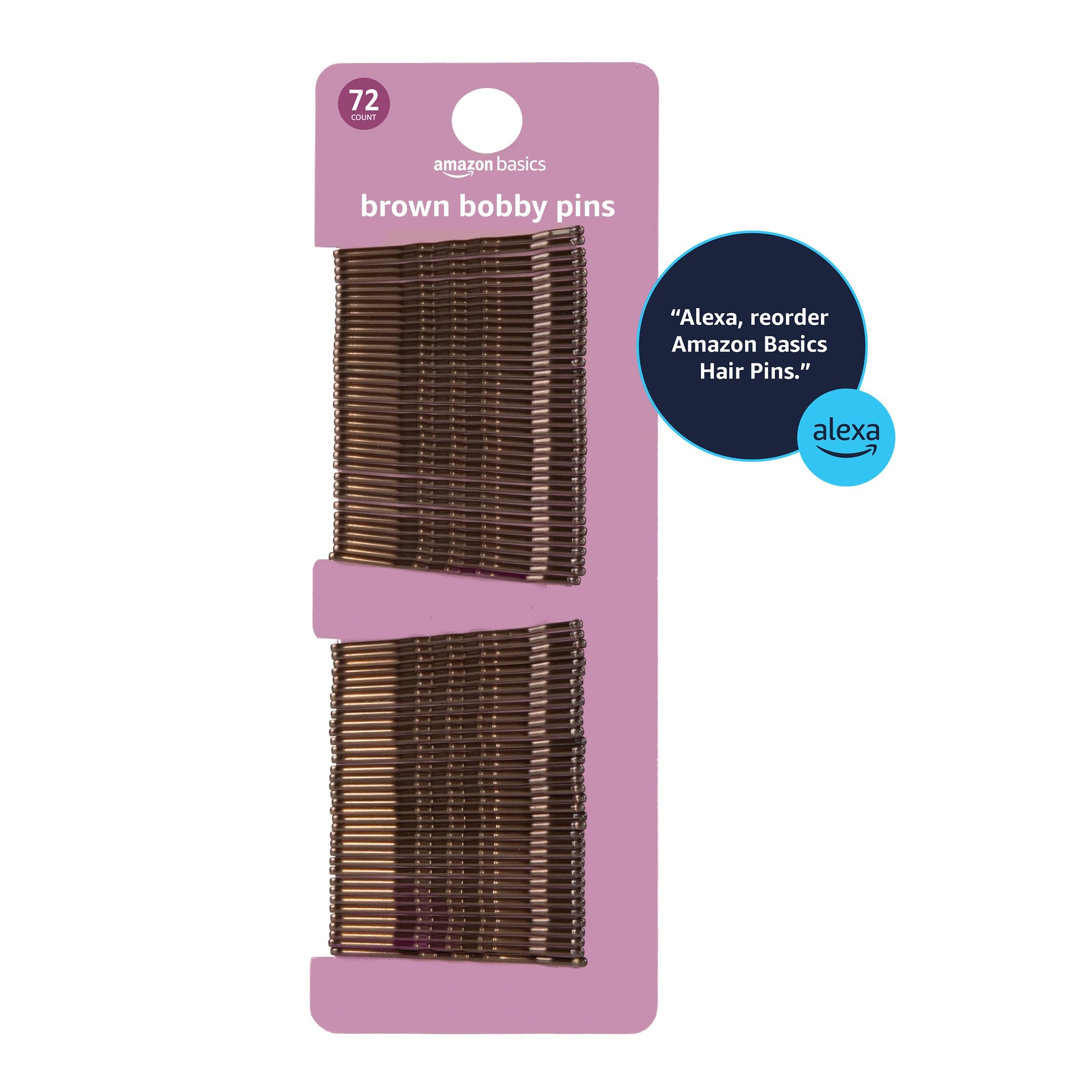 Foto 6 | Bobby Pins Amazon Basics, Color Marrón, 72 Unidades - Venta Internacional.