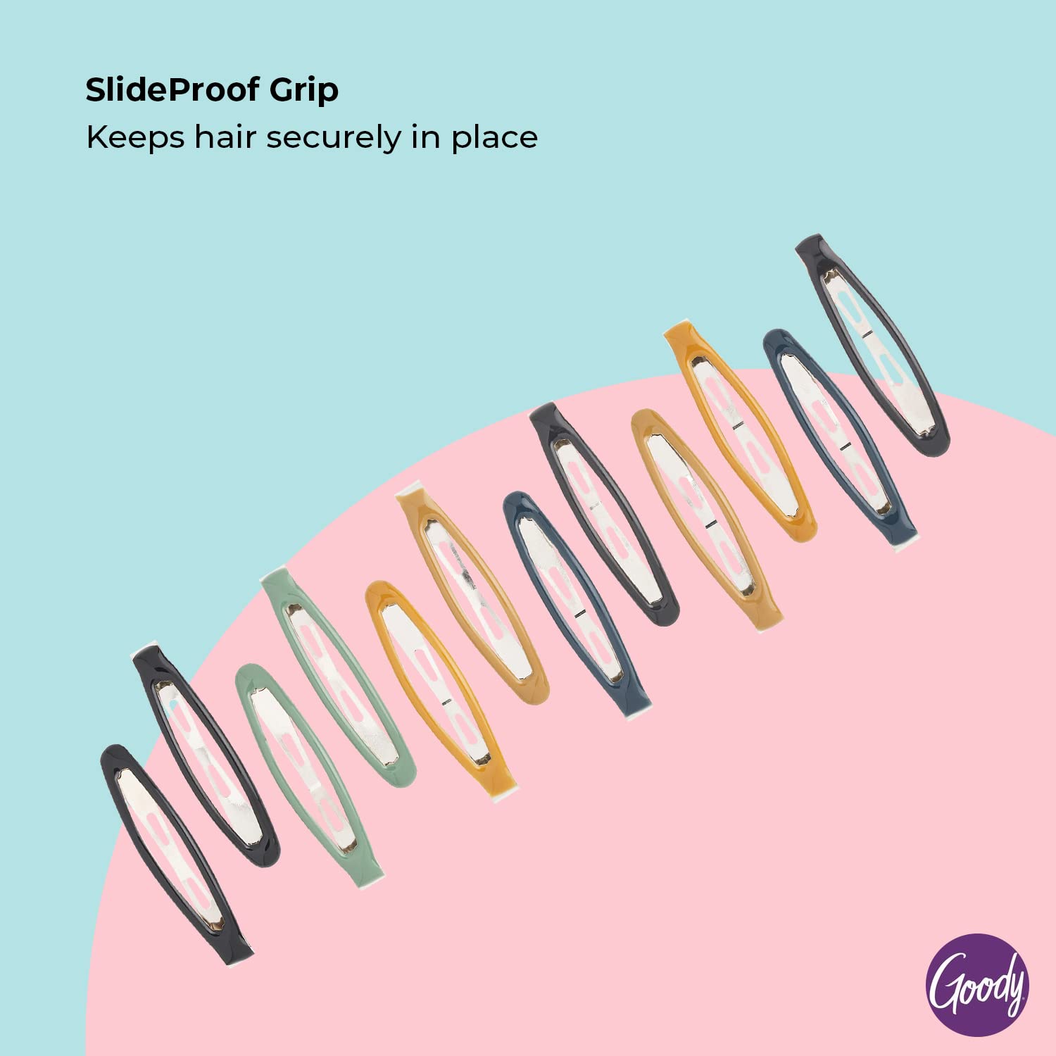 Foto 4 pulgar | Hair Snap Clips Goody Epoxy Contour, 12 Unidades, Colores Surtidos - Venta Internacional.