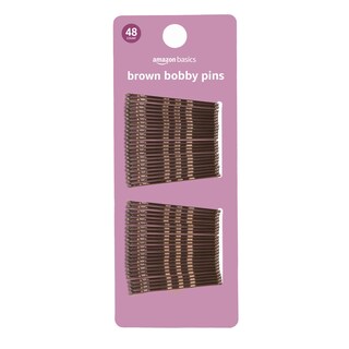 Foto 1 | Bobby Pins Amazon Basics, Marrón, 48 Unidades - Venta Internacional.